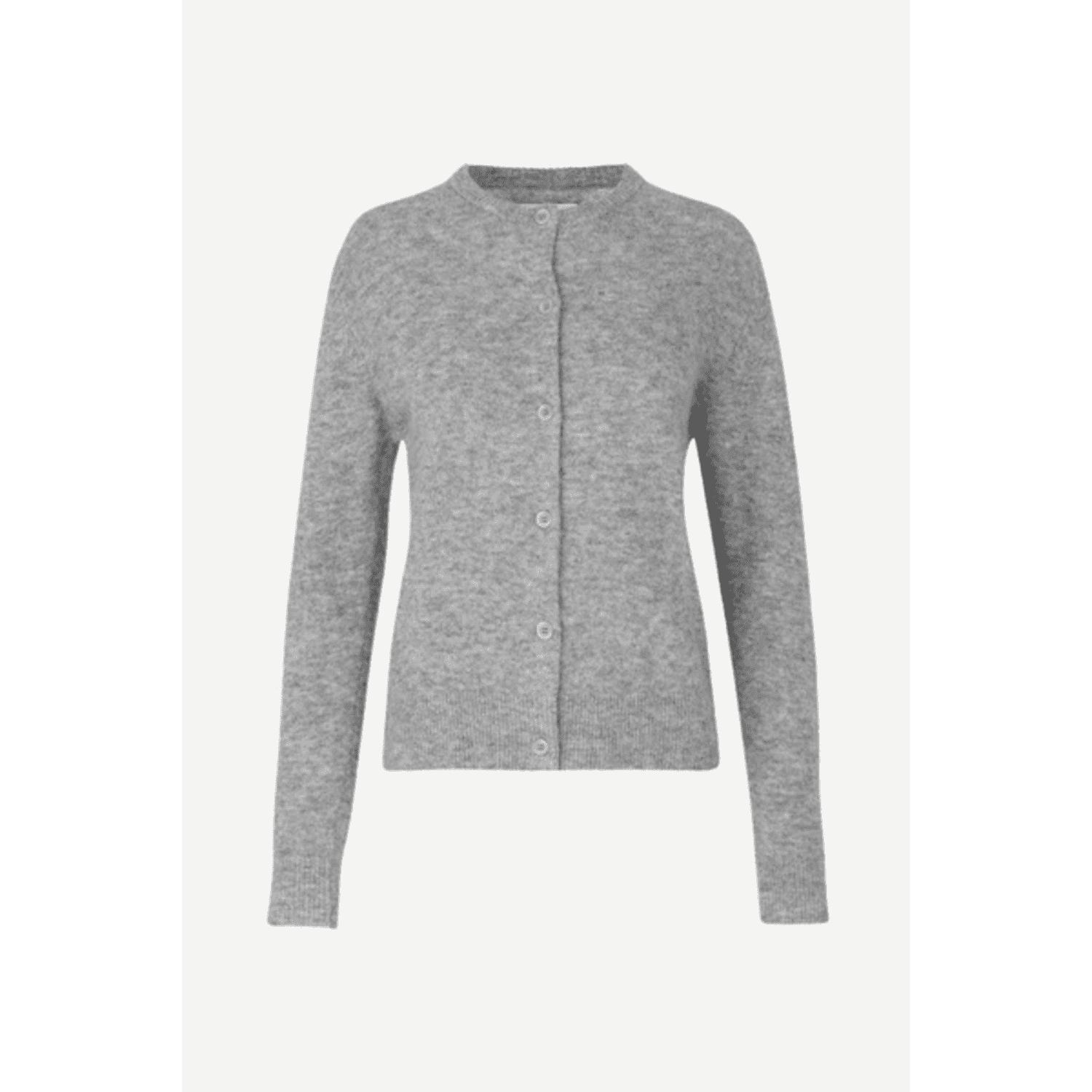 Samsøe & Samsøe Nor Short Cardigan Grey Marl in Gray | Lyst