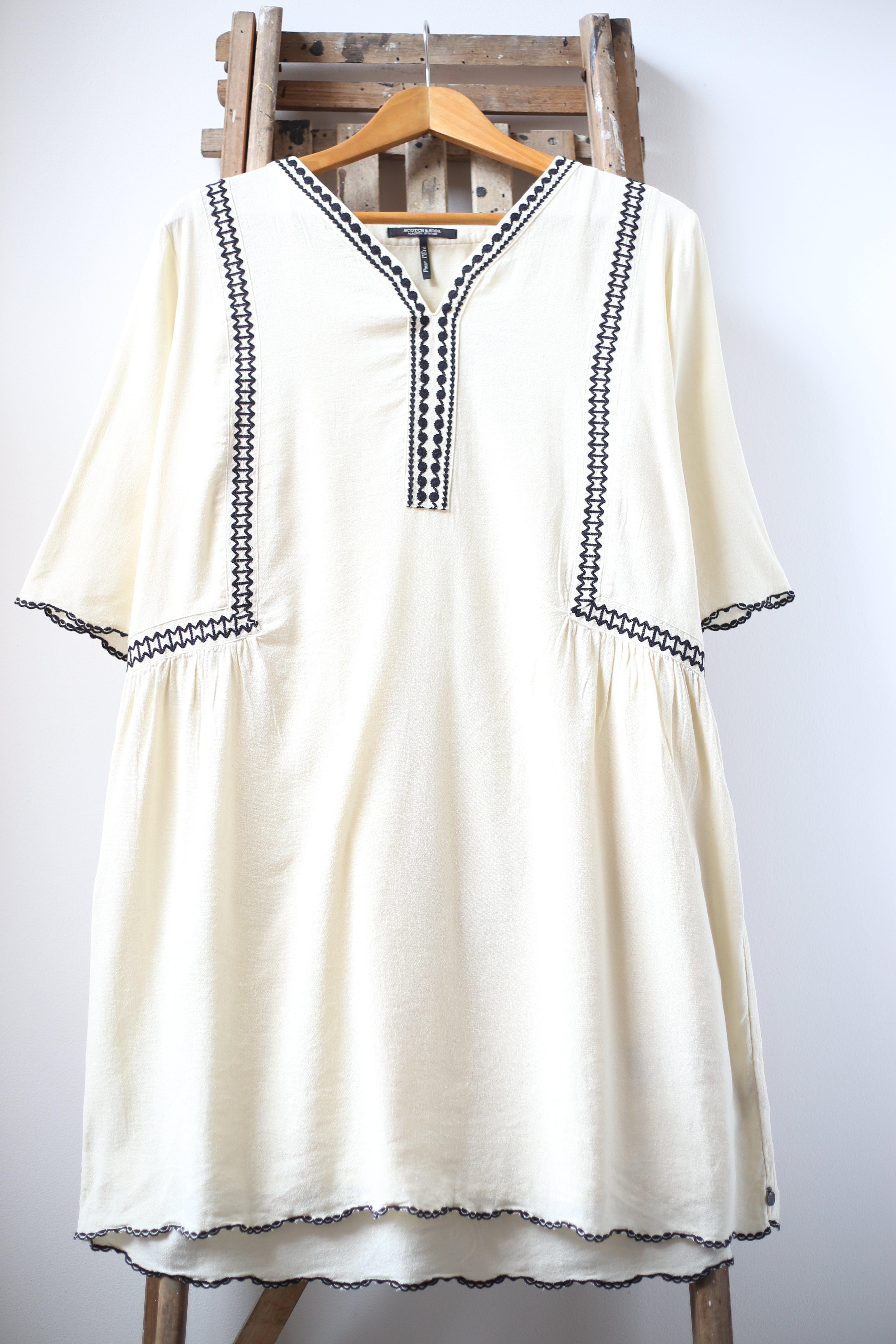 antique white dress