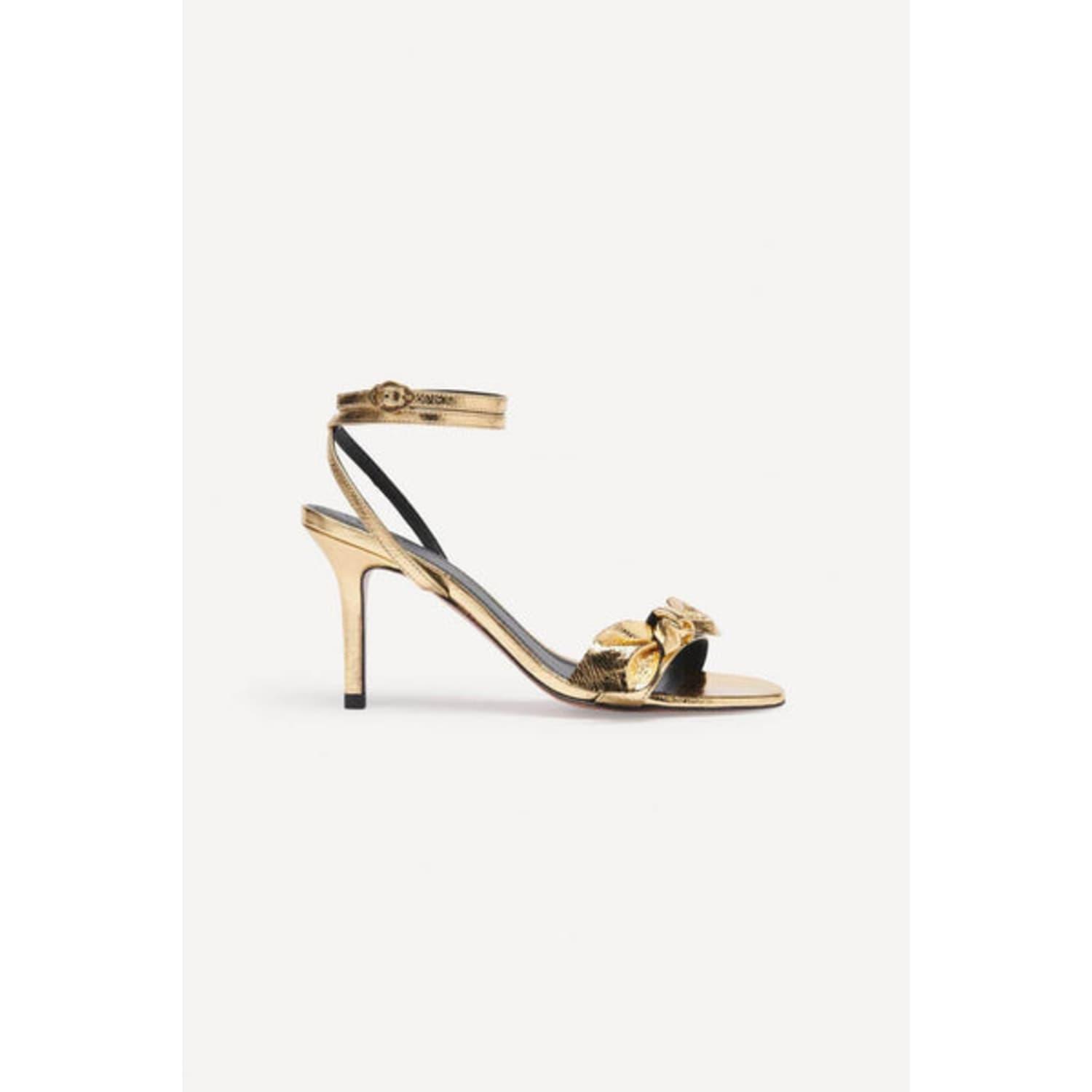 Ba&sh Mcarmine Sandals Gold in White | Lyst