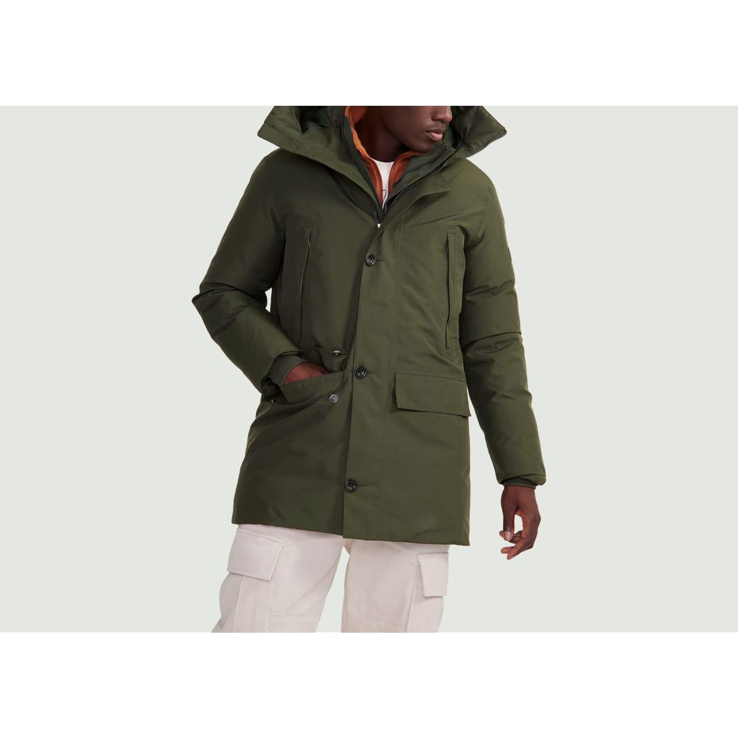 Aigle Gore Tex Long Parka in Green for Men | Lyst