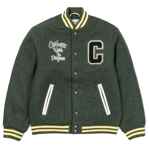 Carhartt Tweed Wip Pembroke Varsity Jacket Loden in Green for Men | Lyst