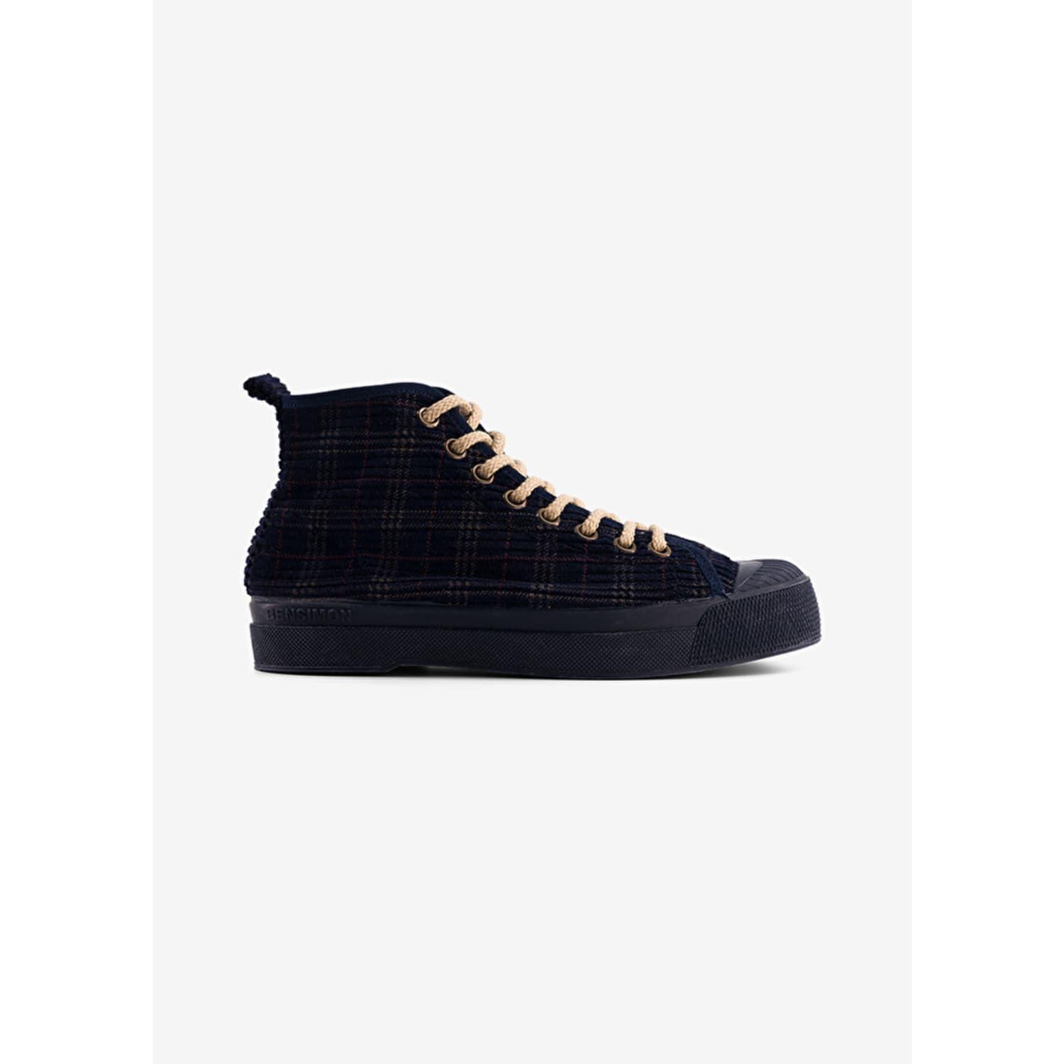 Bensimon Midnight Blue Velvet Checks Patterned B79 S Stella Shoes | Lyst