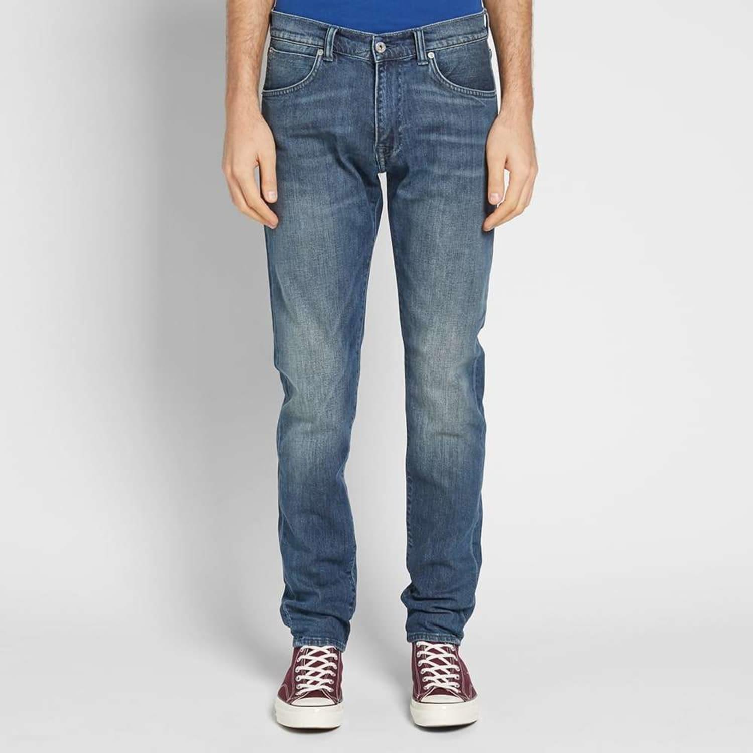 Edwin Ed-85 Slim Tapered Drop Crotch Cs Red Listed Blue Denim Mission Wash  L32 for Men | Lyst