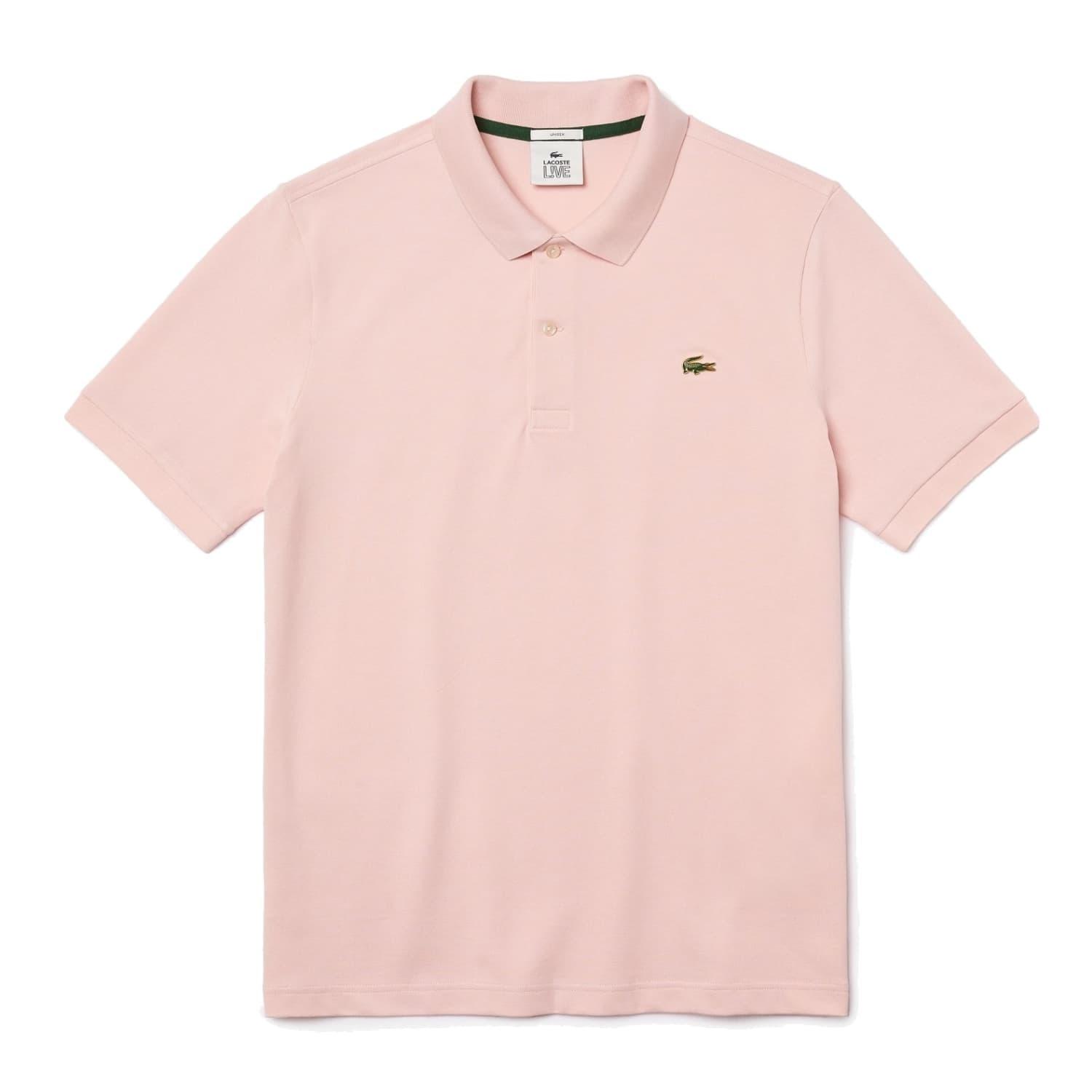 Lacoste Standard Fit Stretch Cotton Piqué Polo Shirt Light Pink for Men |  Lyst