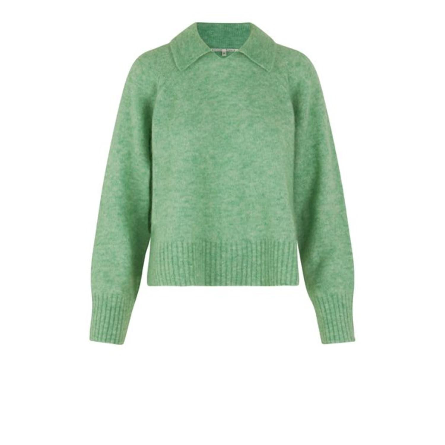 Second Female Brook Knit With Collar in Green | Lyst