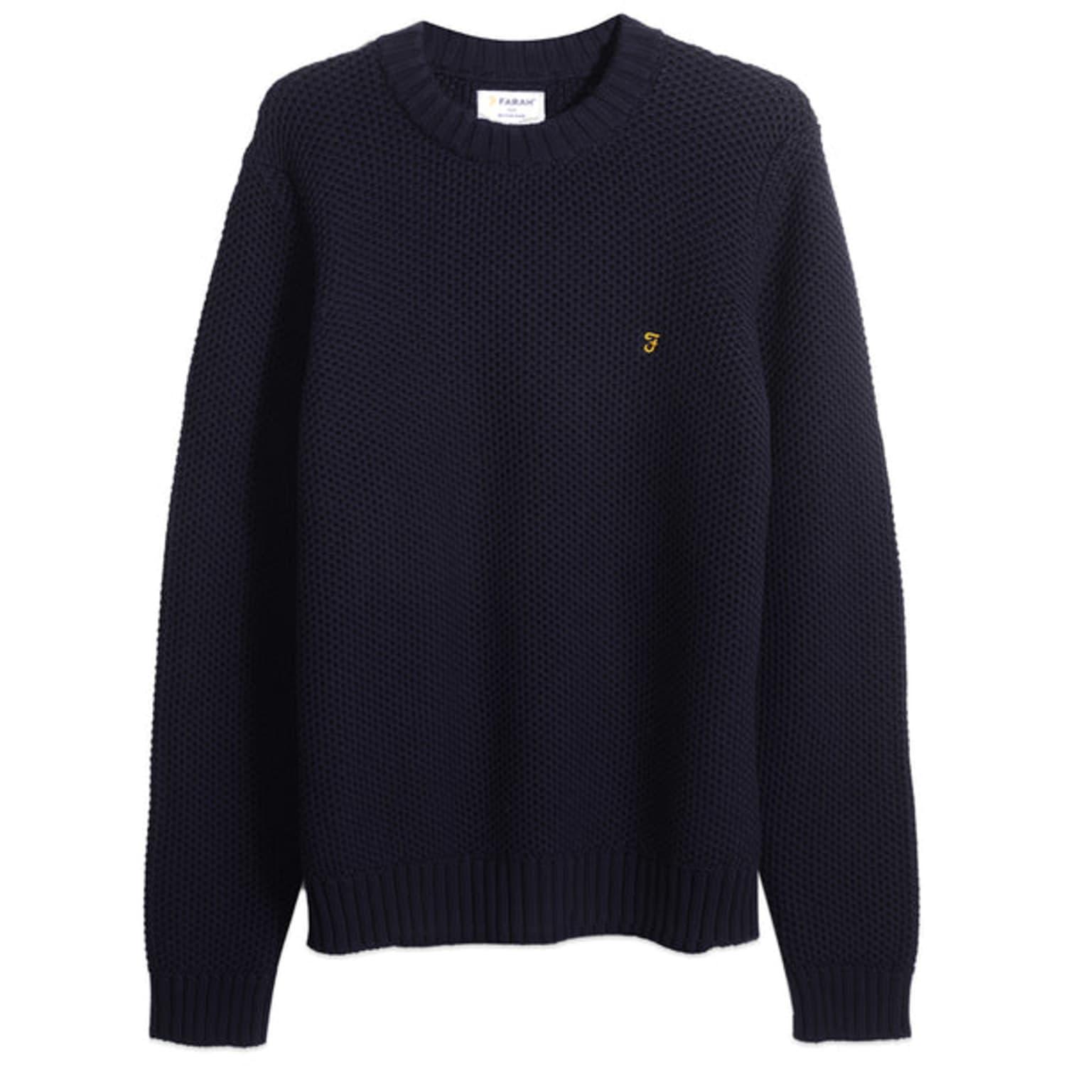 Farah Niseko Honeycomb Sweater in Blue for Men | Lyst