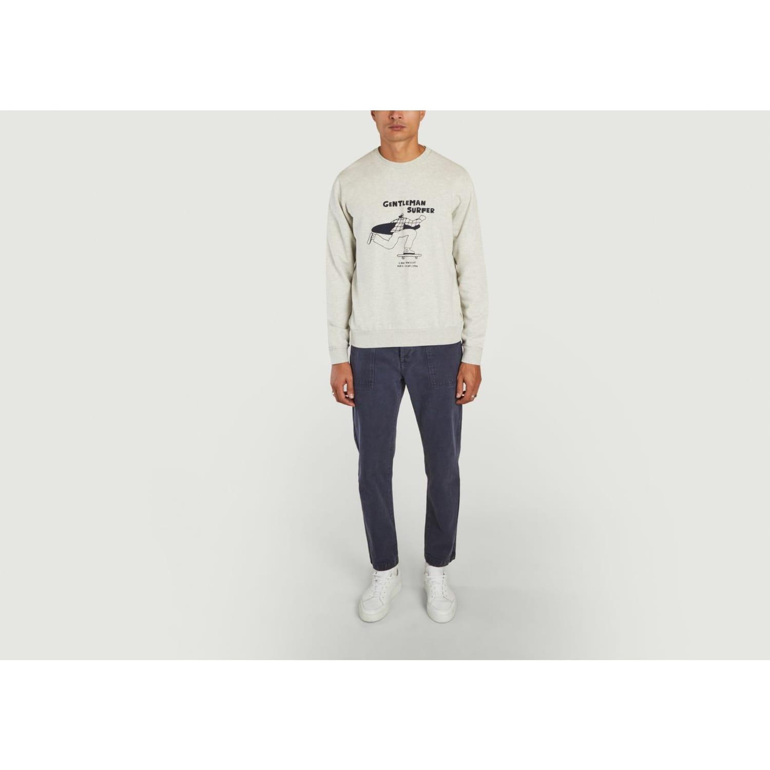 Cuisse De Grenouille Olivio Fleece Sweatshirt in White | Lyst