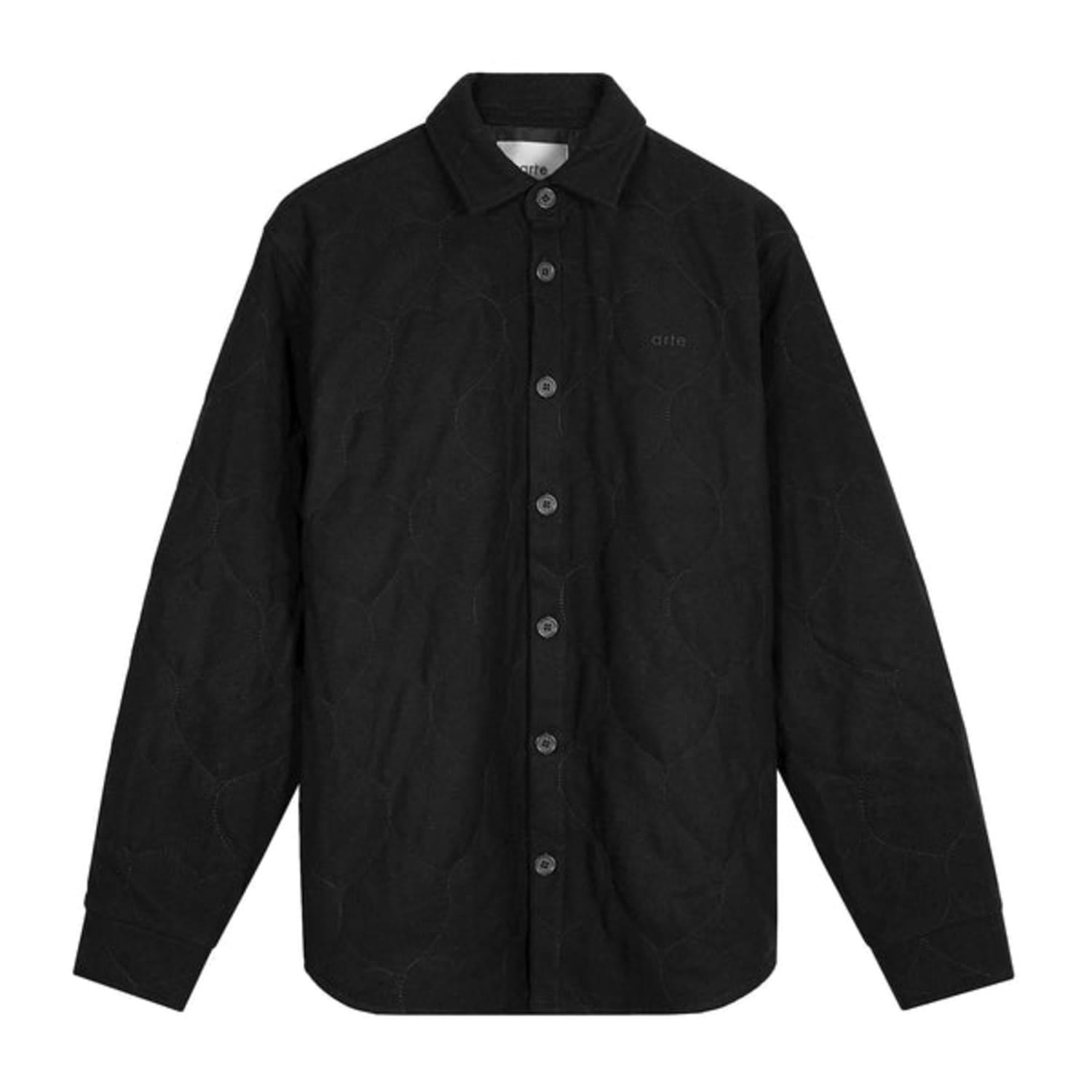 Men's PADDED SHIRT, Black, Clothing