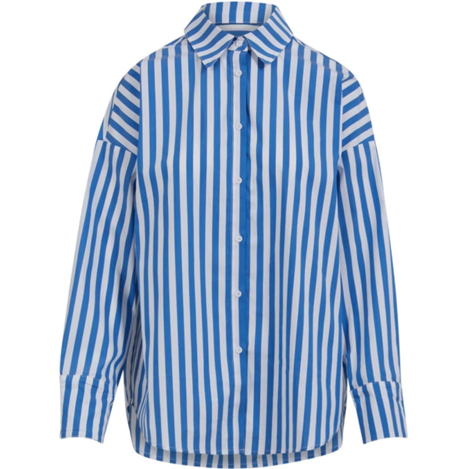 Anorak Cc Heart Harper Oversize Shirt Cotton Blue White Stripe | Lyst