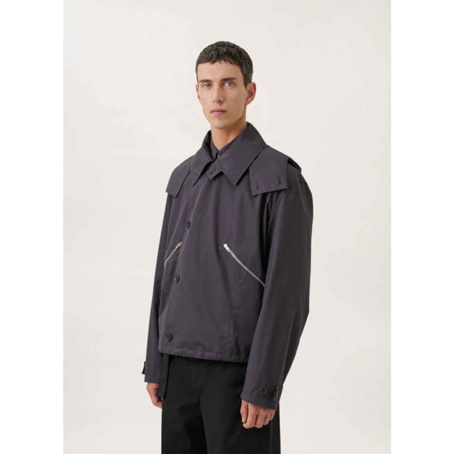 Lemaire Boxy Military Blouson Zink in Blue for Men | Lyst