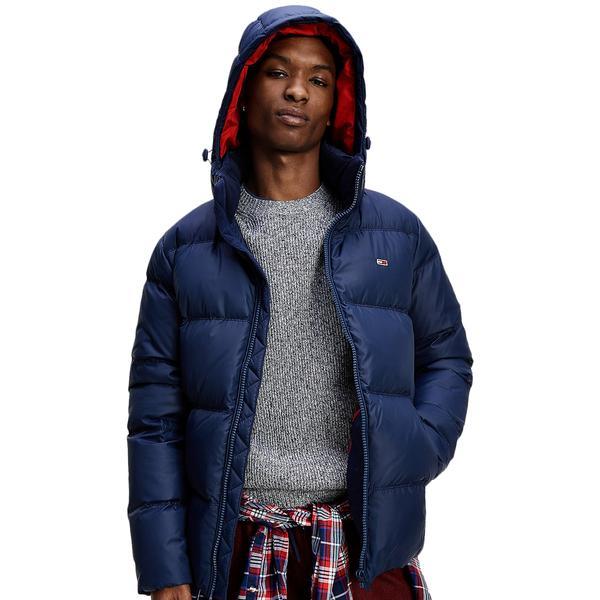 Tommy Hilfiger Tommy Jeans Essential Hooded Down Jacket Twilight Navy in  Blue for Men | Lyst UK