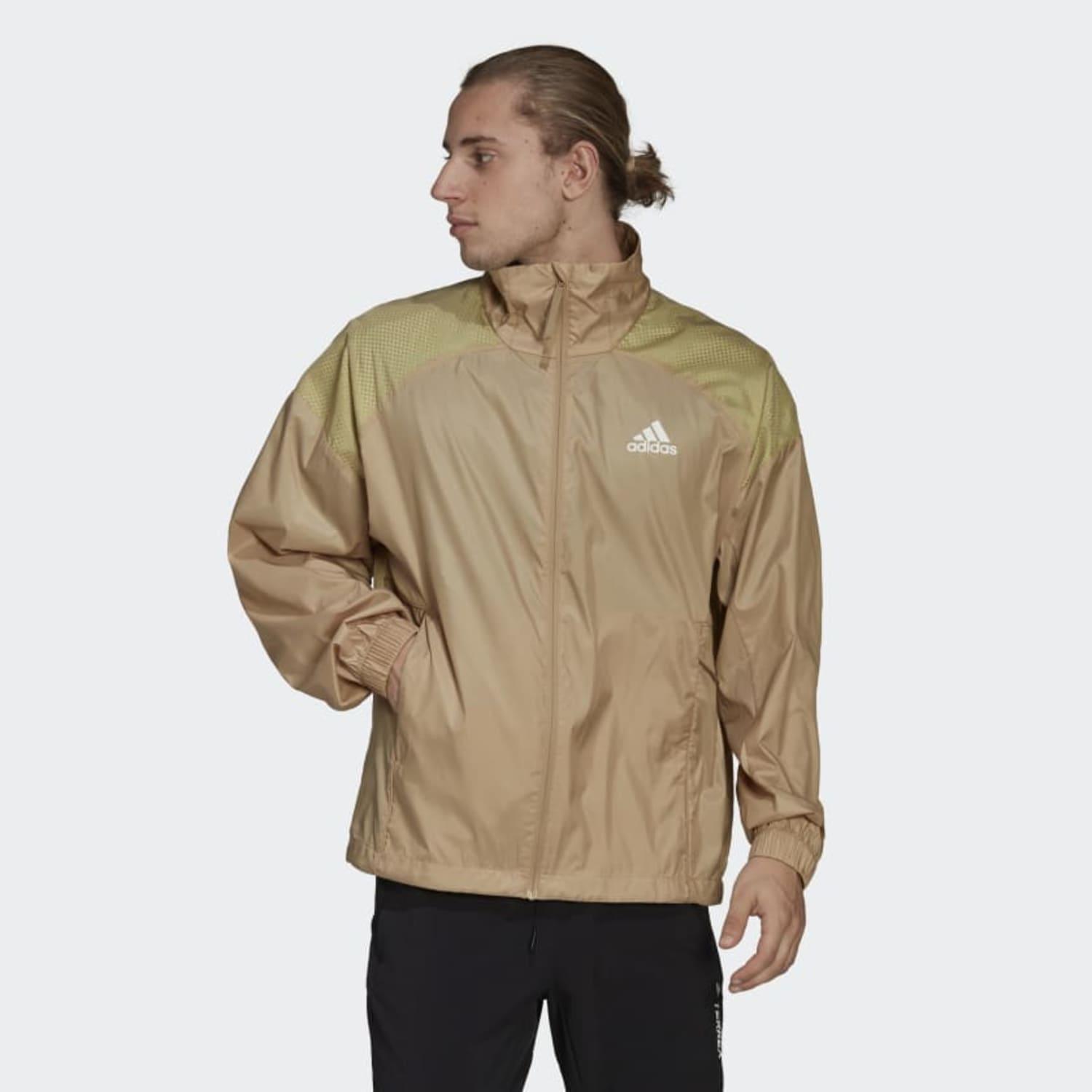 adidas Traveer Wind Beige Technical Jacket in Natural for Men | Lyst