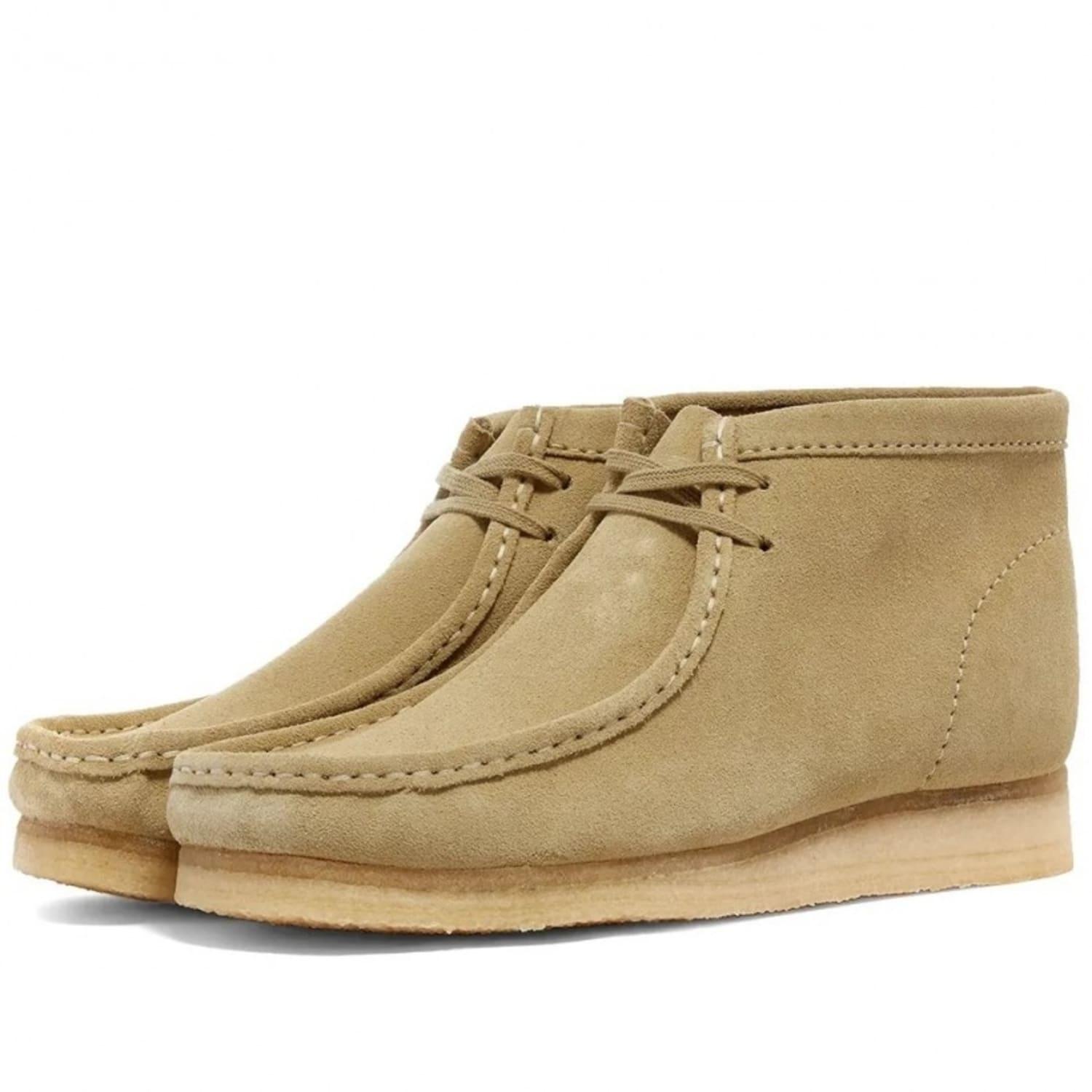 Clarks Wallabee Boot Maple Suede in Natural for Men | Lyst