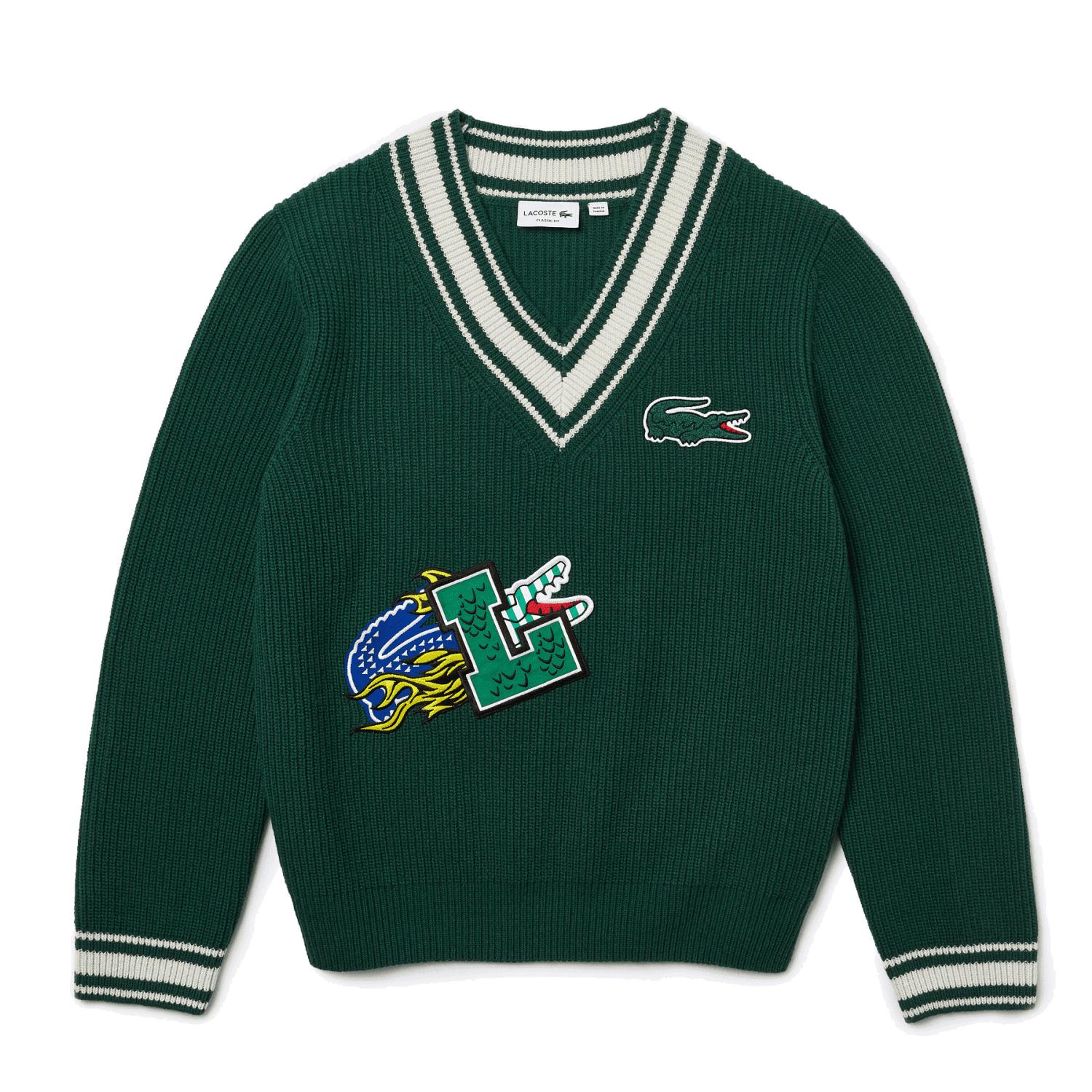 Pullovers & Sweatshirts  Pull col V Lacoste LIVE avec patch