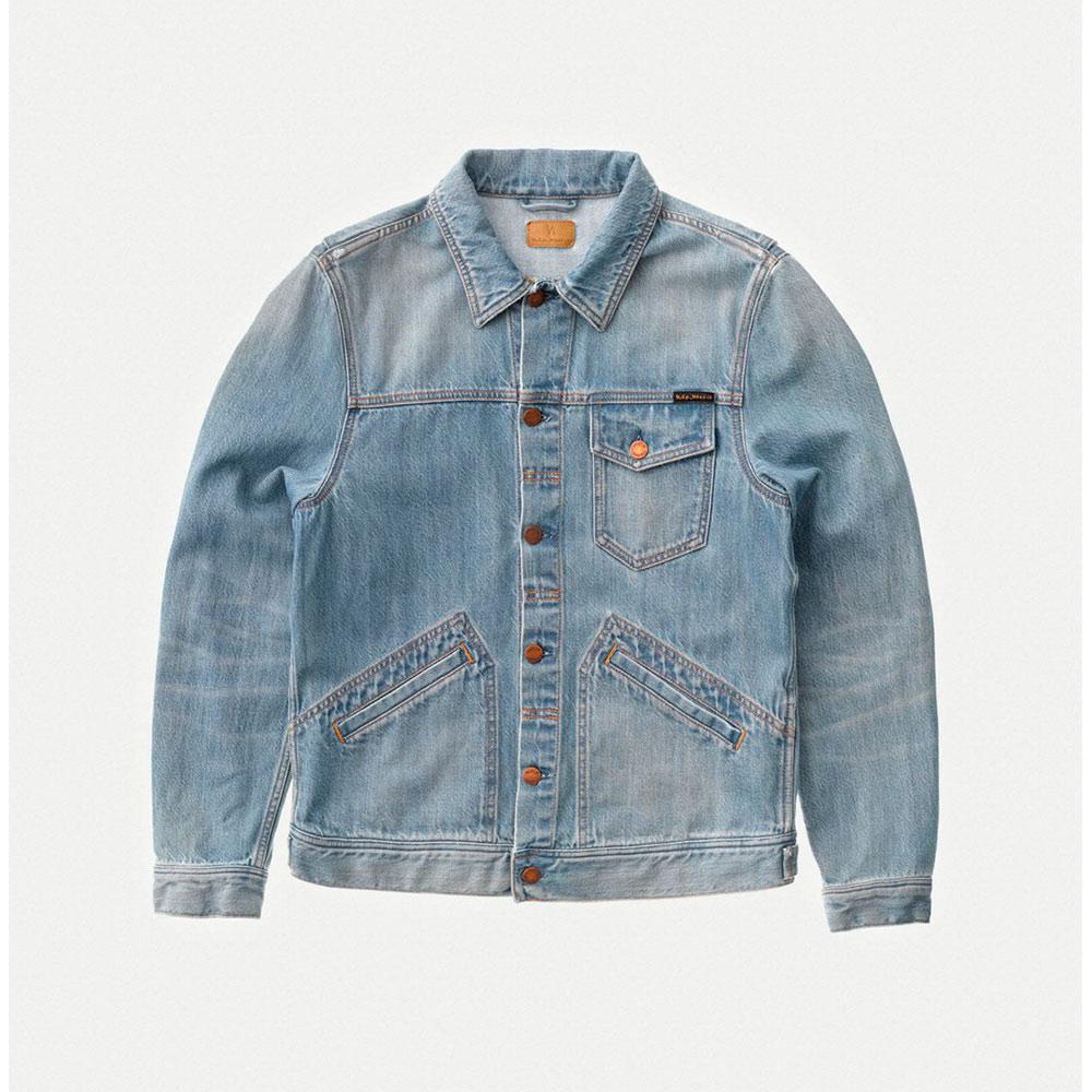 broken twill denim shirt jacket
