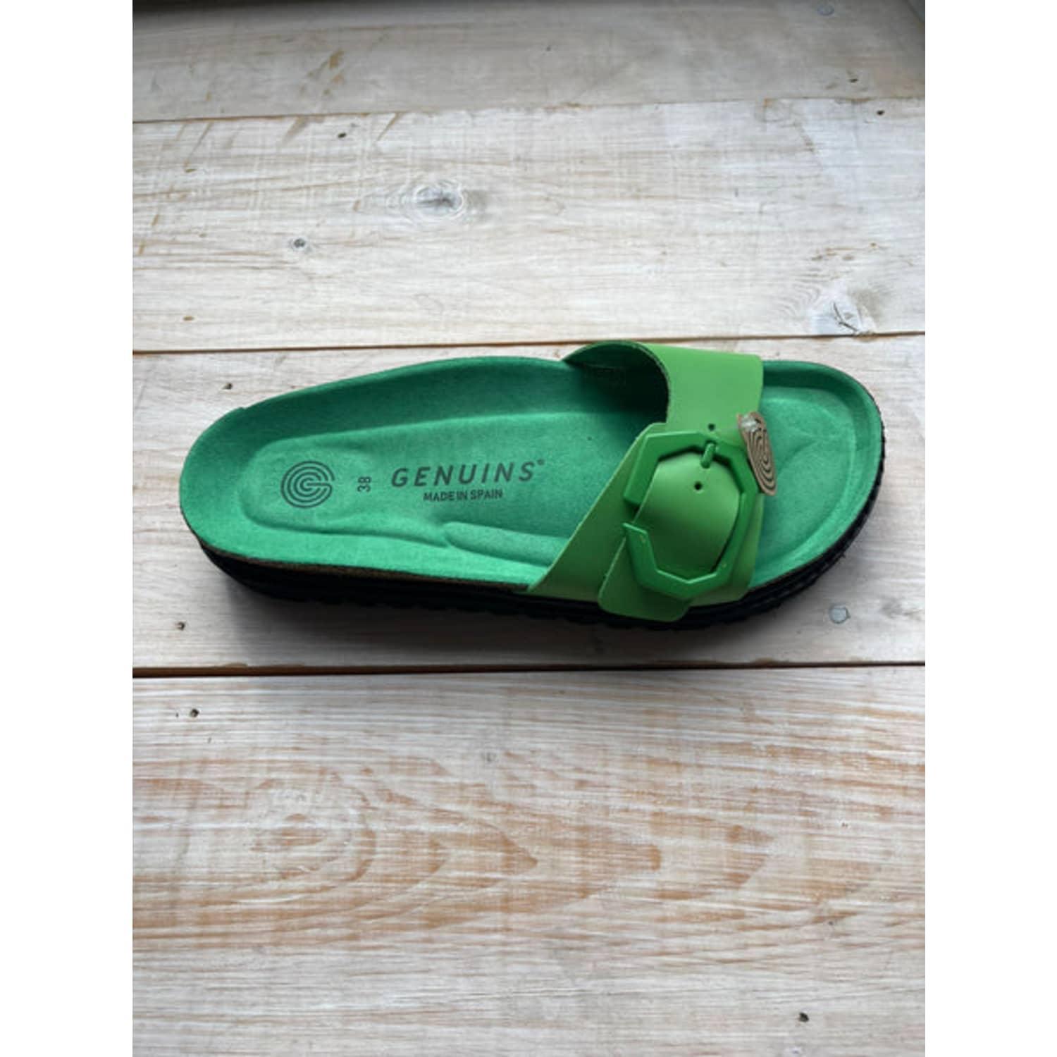 Genuins Gudi Leather Sandals in Green | Lyst