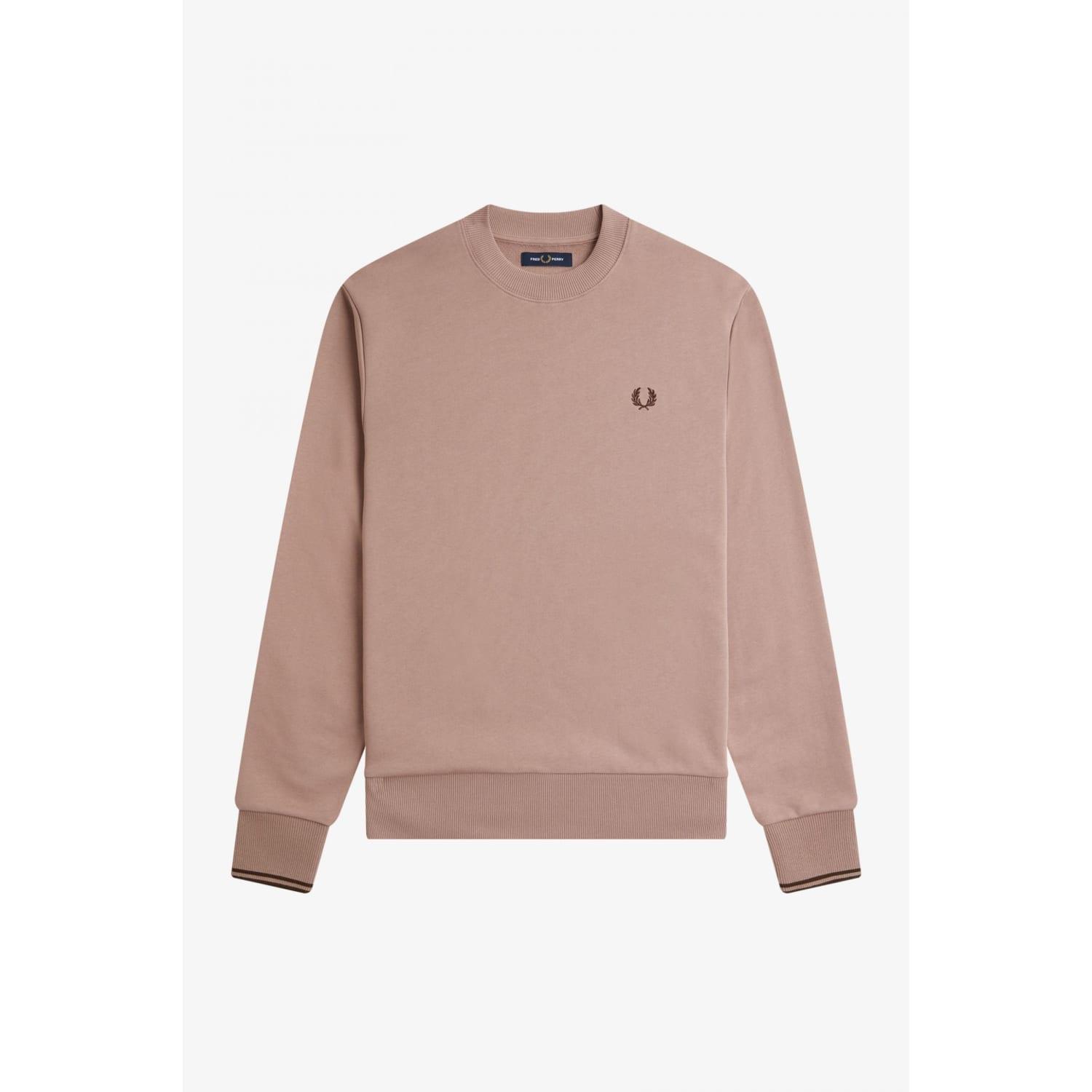Fred Perry M7535 Crew Neck Sweat in Pink for Men | Lyst