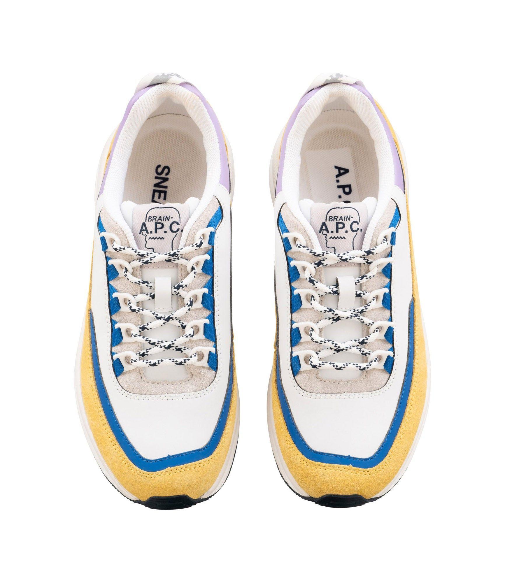 A P C Synthetic Apc X Brain Dead Jay Trainer Yellow In Blue For Men Lyst