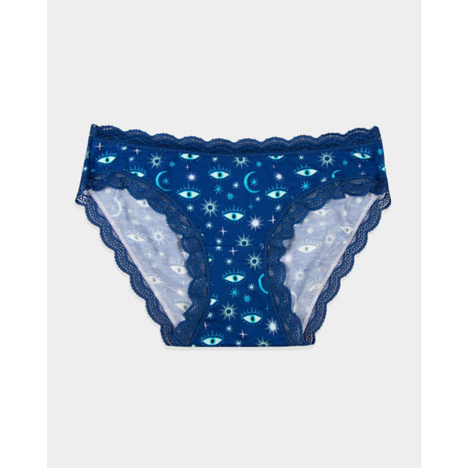 Stripe Stare Evil Eye Single Knicker in Blue Lyst UK