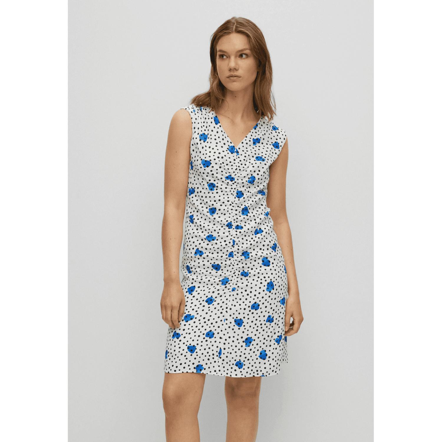 BOSS by HUGO BOSS White Multi Desmala Fantasy Dress in Blue Lyst
