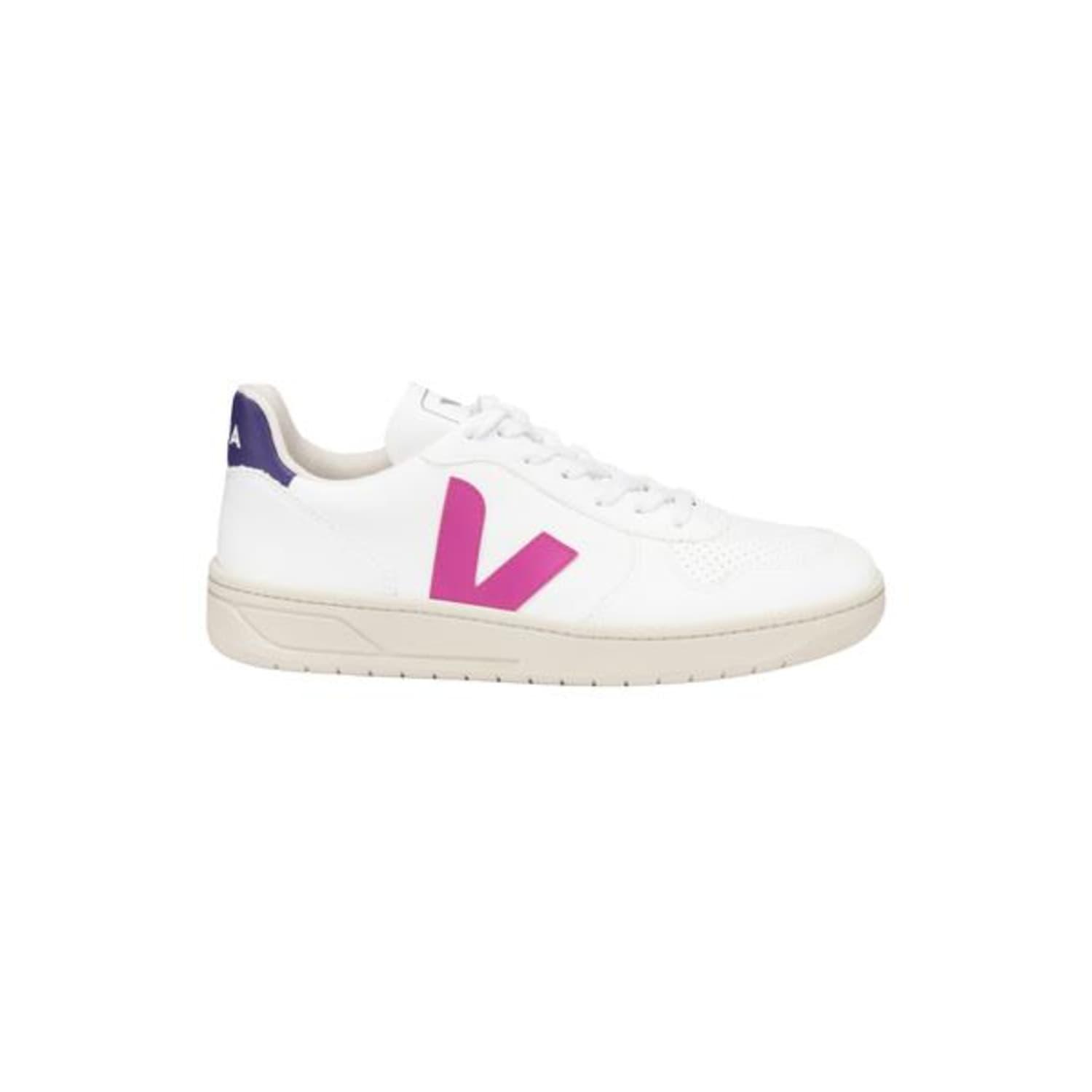 Veja V 10 Cwl White Ultraviolet Purple S Shoes in Pink | Lyst