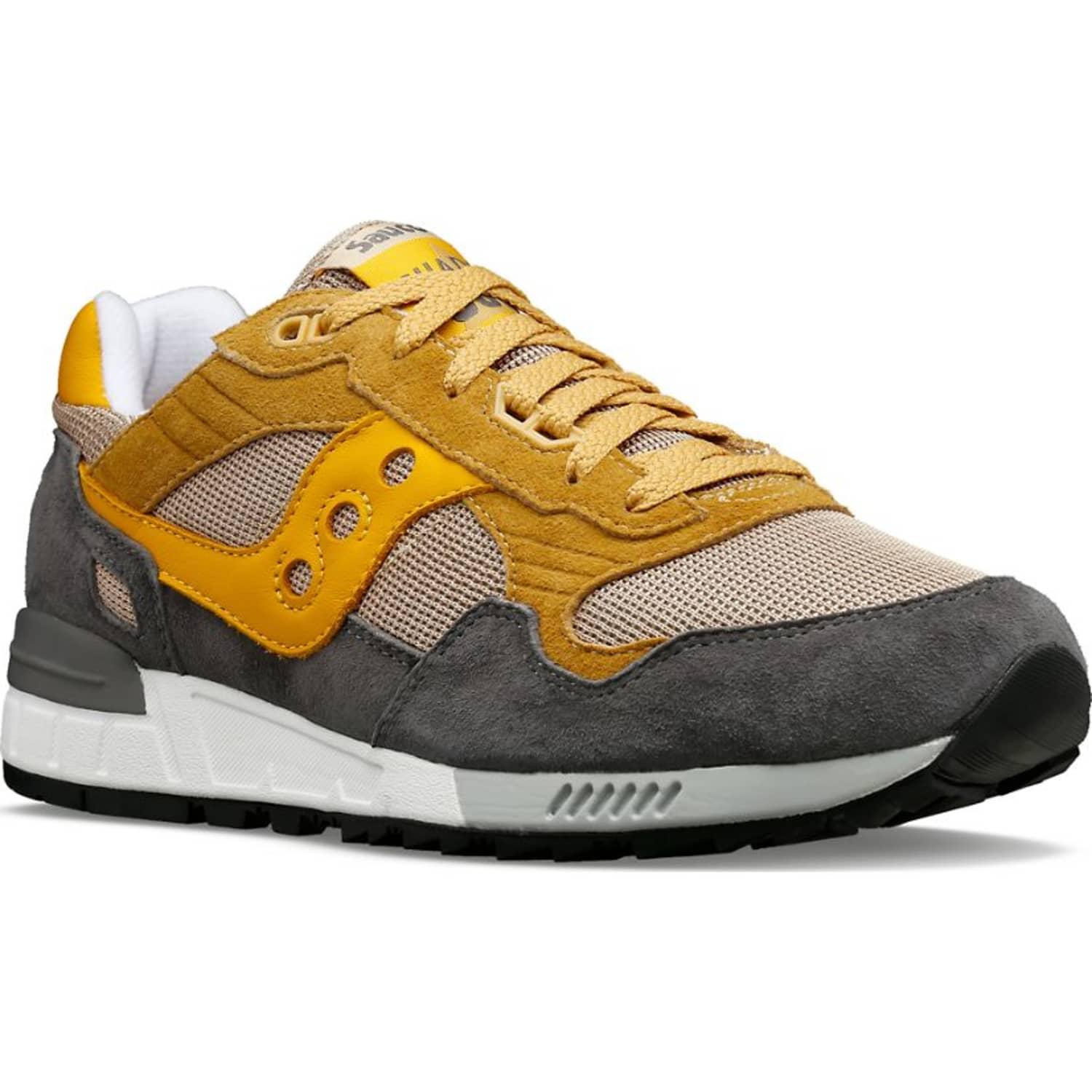 Saucony Grey And Curry Shadow 5000 Shoes in Gray for Men | Lyst