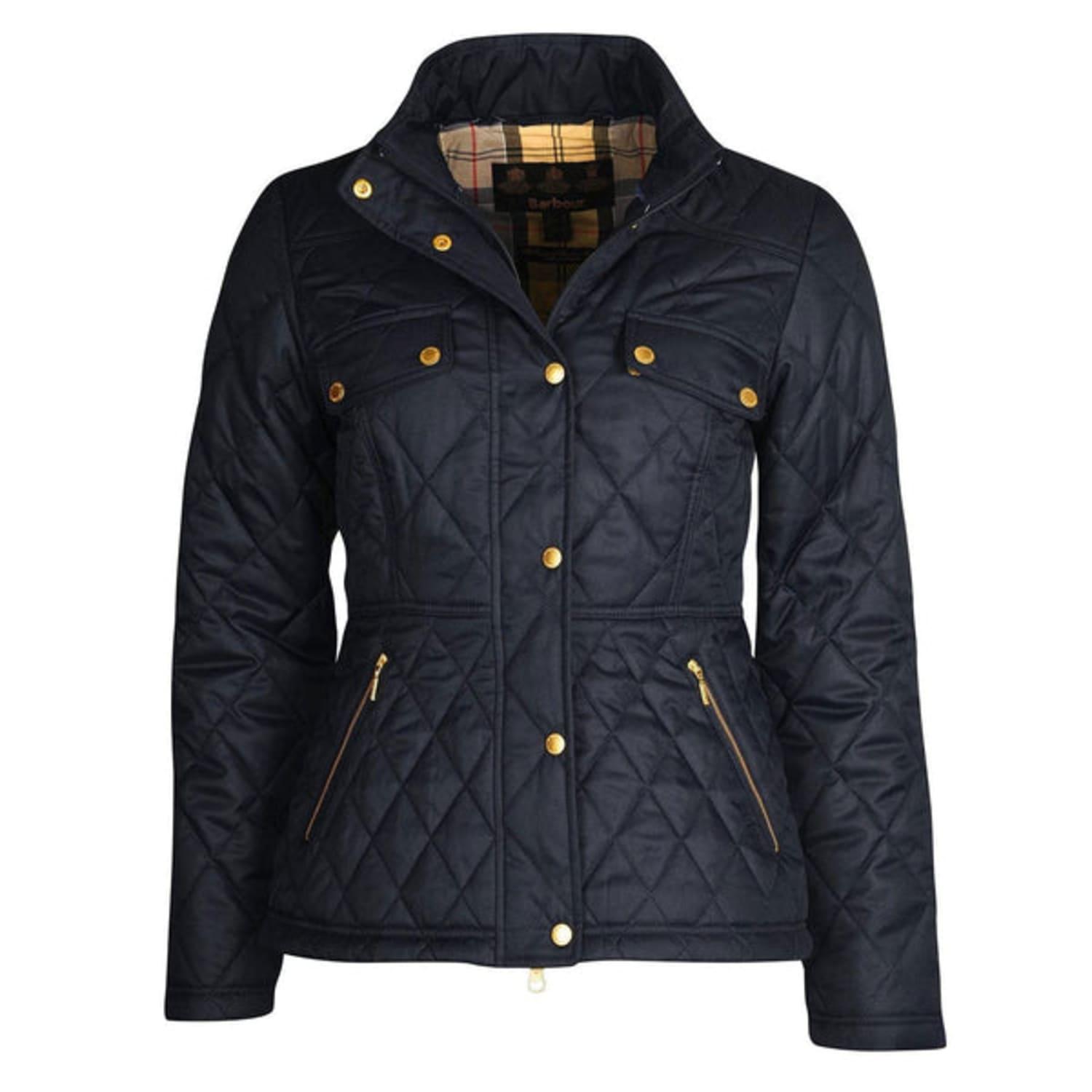 barbour quilted parka womens
