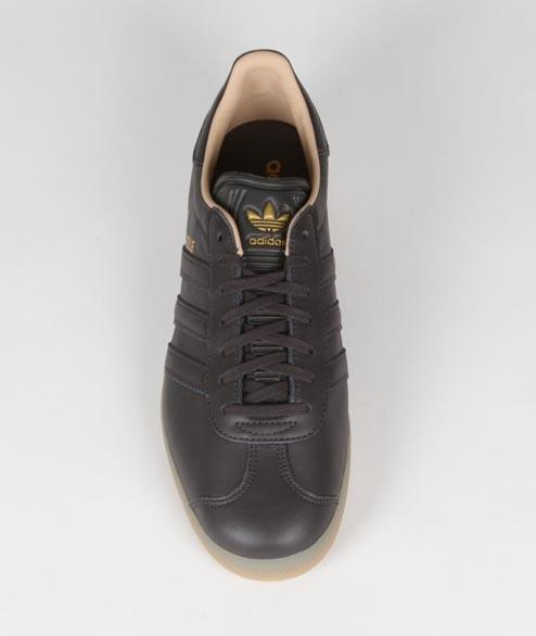 adidas Black Gum Gold Leather Originals Gazelle Shoes for Men | Lyst