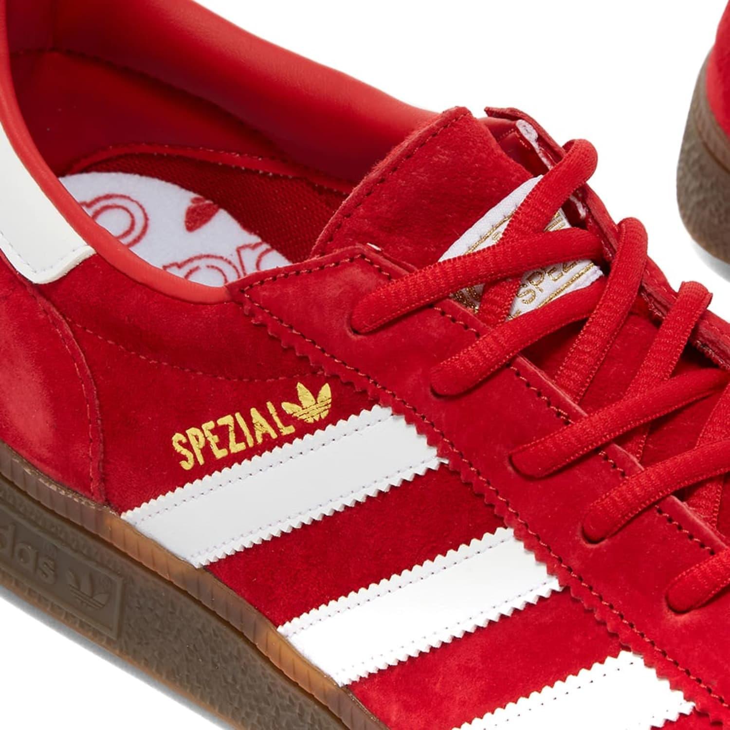 adidas Handball Spezial Scarlet White & Gum Shoes in Red for Men | Lyst