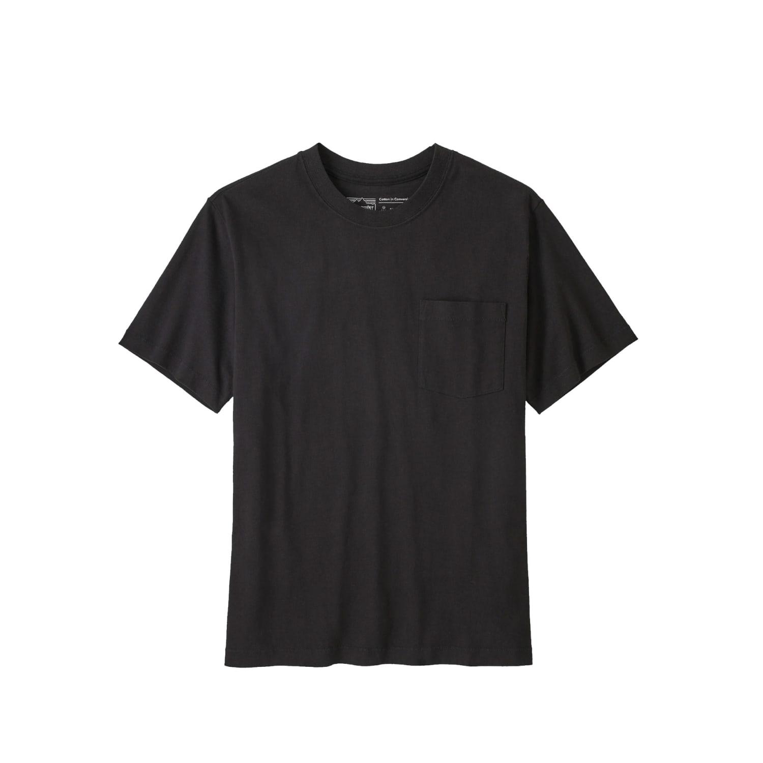 Patagonia Cotton In Conversion Midweight Pocket Tee in Black for Men | Lyst