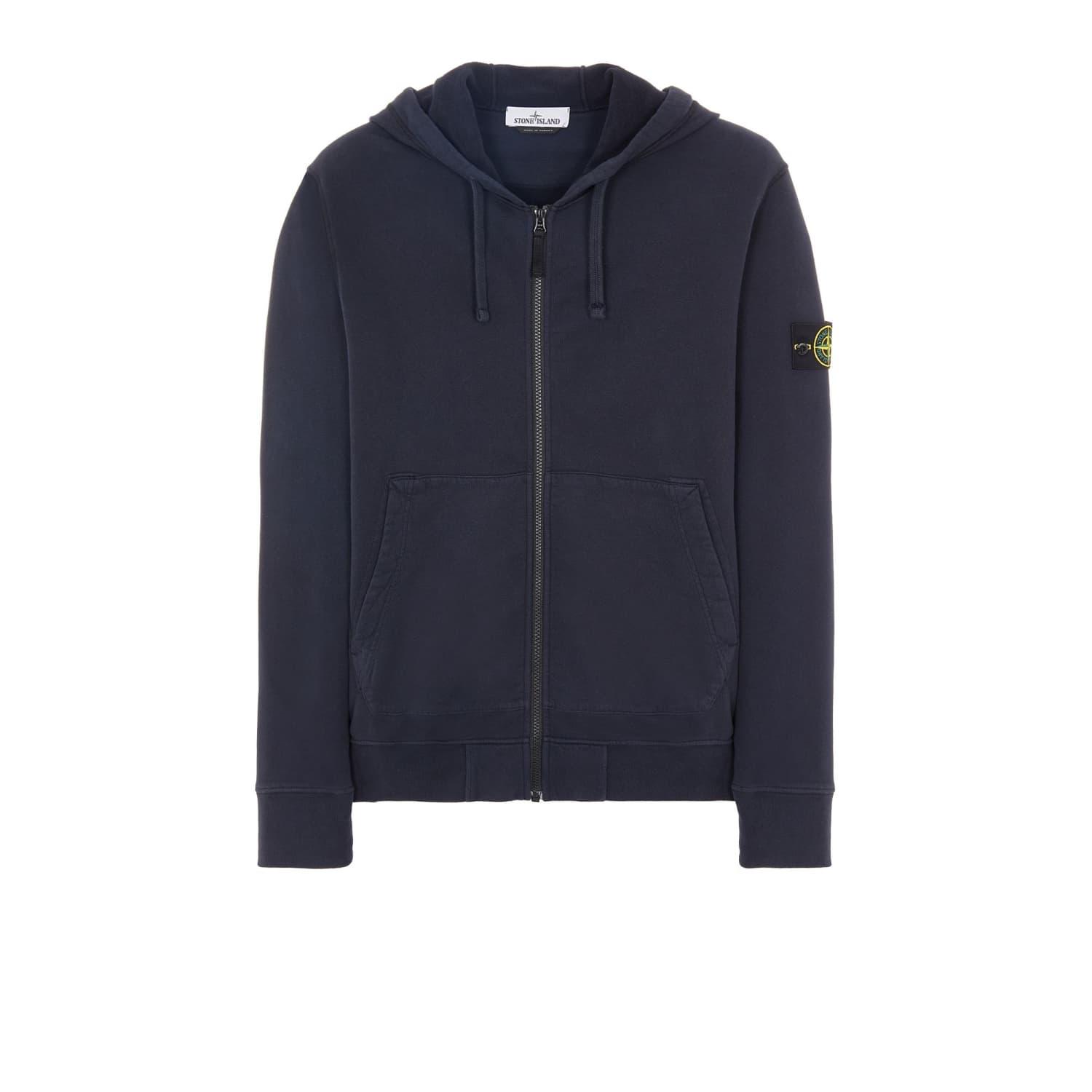 Stone island hotsell navy blue hoodie