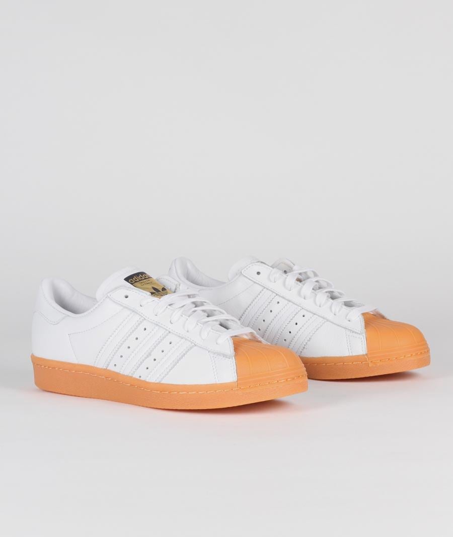 adidas White Gum Leather Originals Superstar 80s Dlx Shoes for Men - Lyst