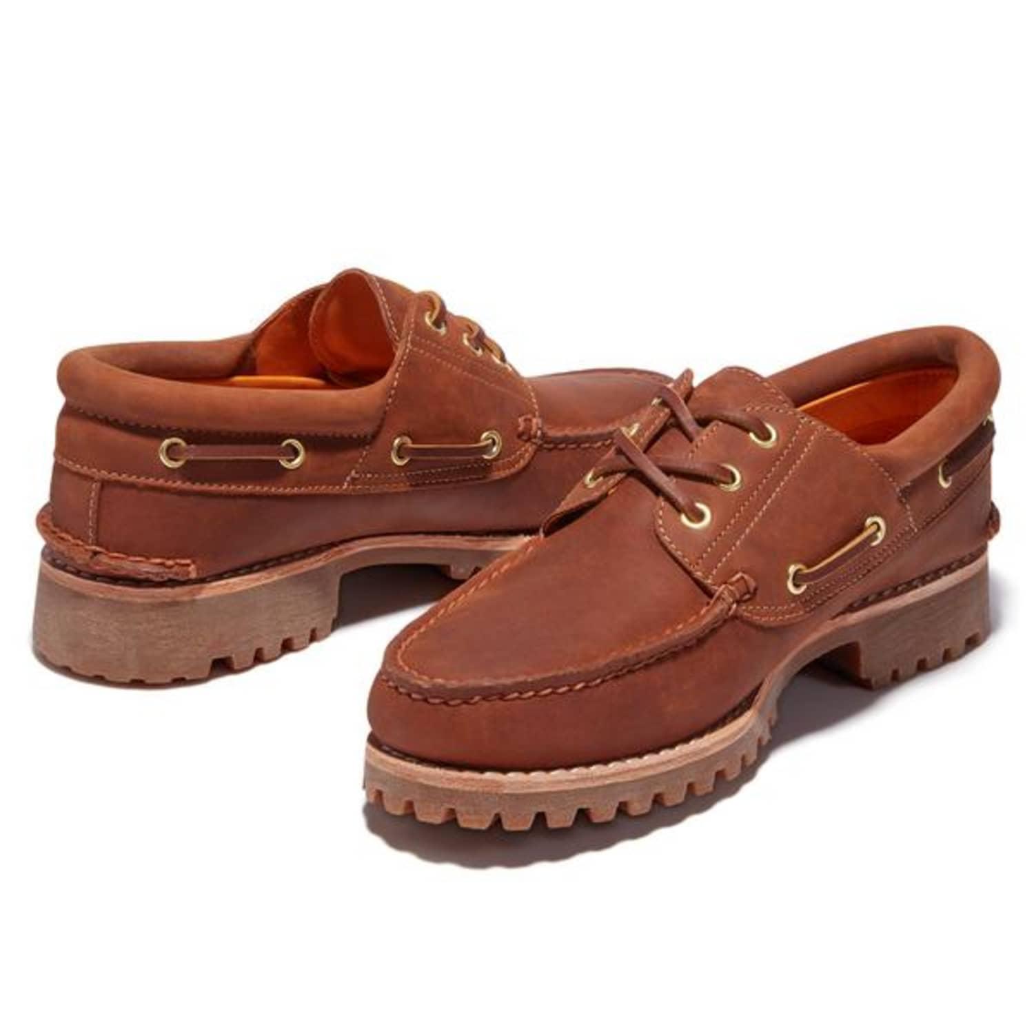 Timberland Authentics 3 Eye Classic Lug Rust Full Grain Shoes in ...