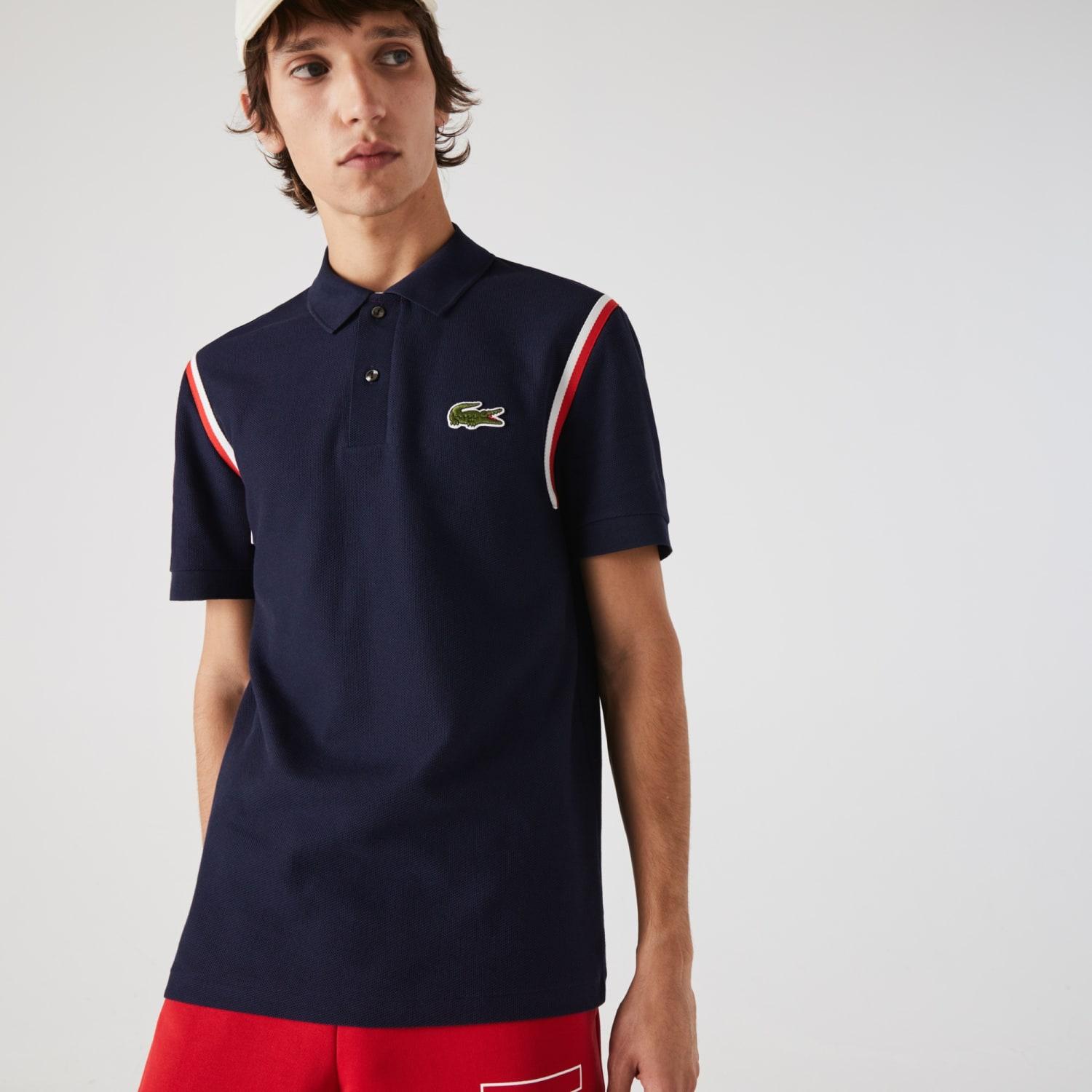 Lacoste "made In France" Regular Fit Organic Cotton Polo Shirt Navy Blue  for Men | Lyst