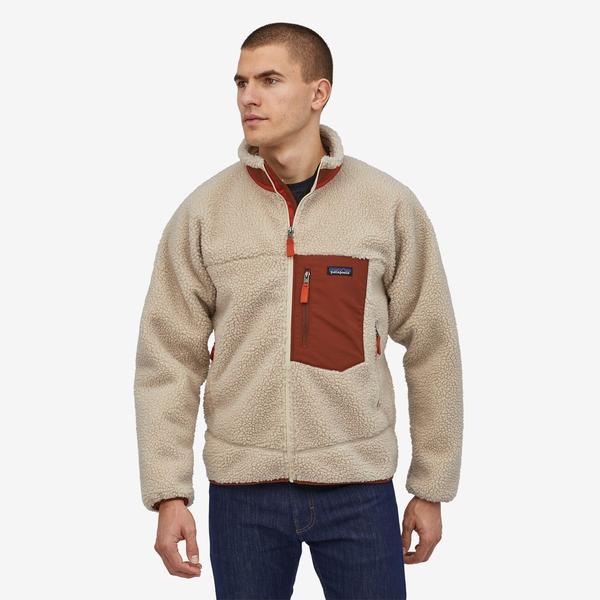Patagonia Classic Retro X Fleece Jacket Natural Barn Red for Men - Lyst