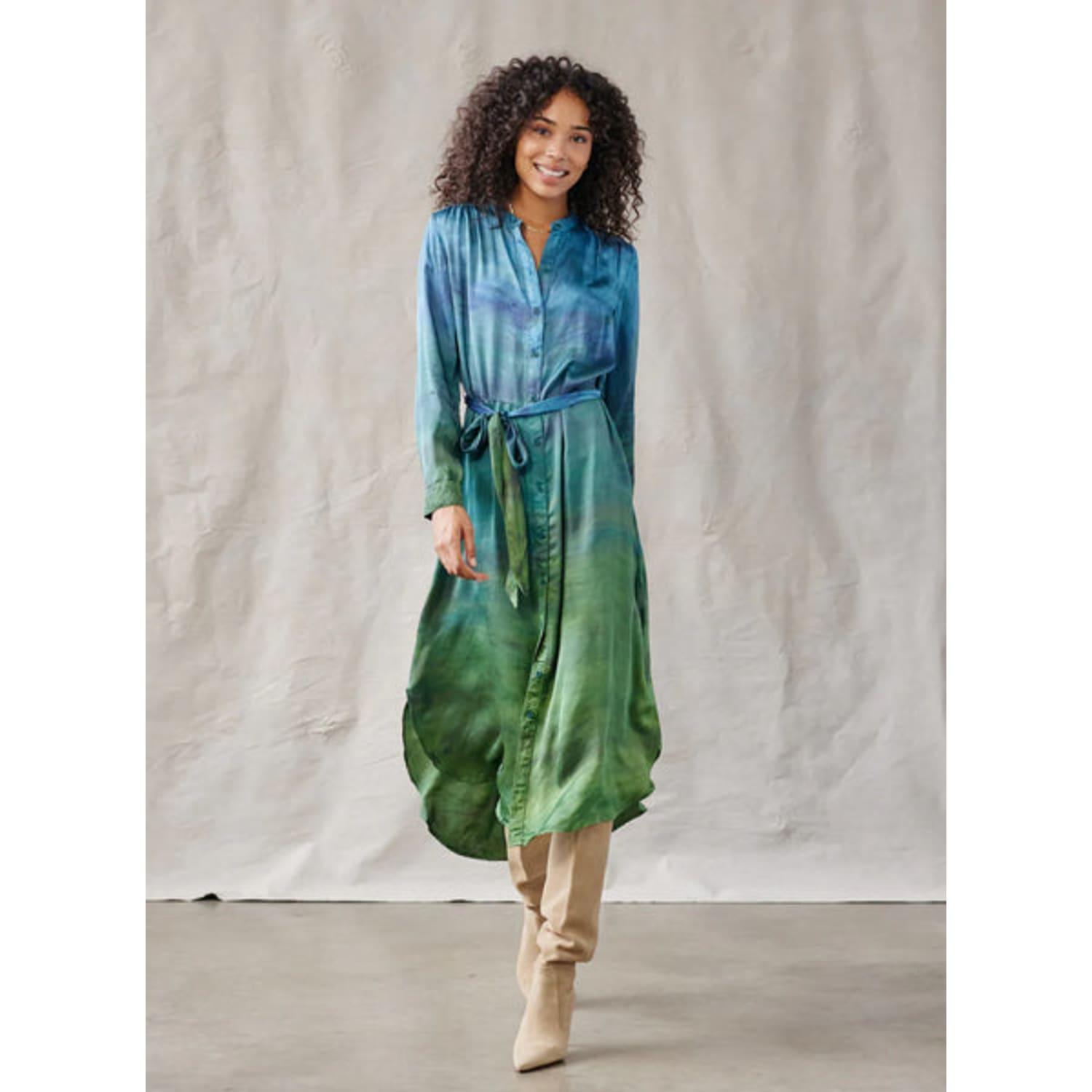 Bella Dahl Willow Maxi Dress Horizon Dye in Green | Lyst