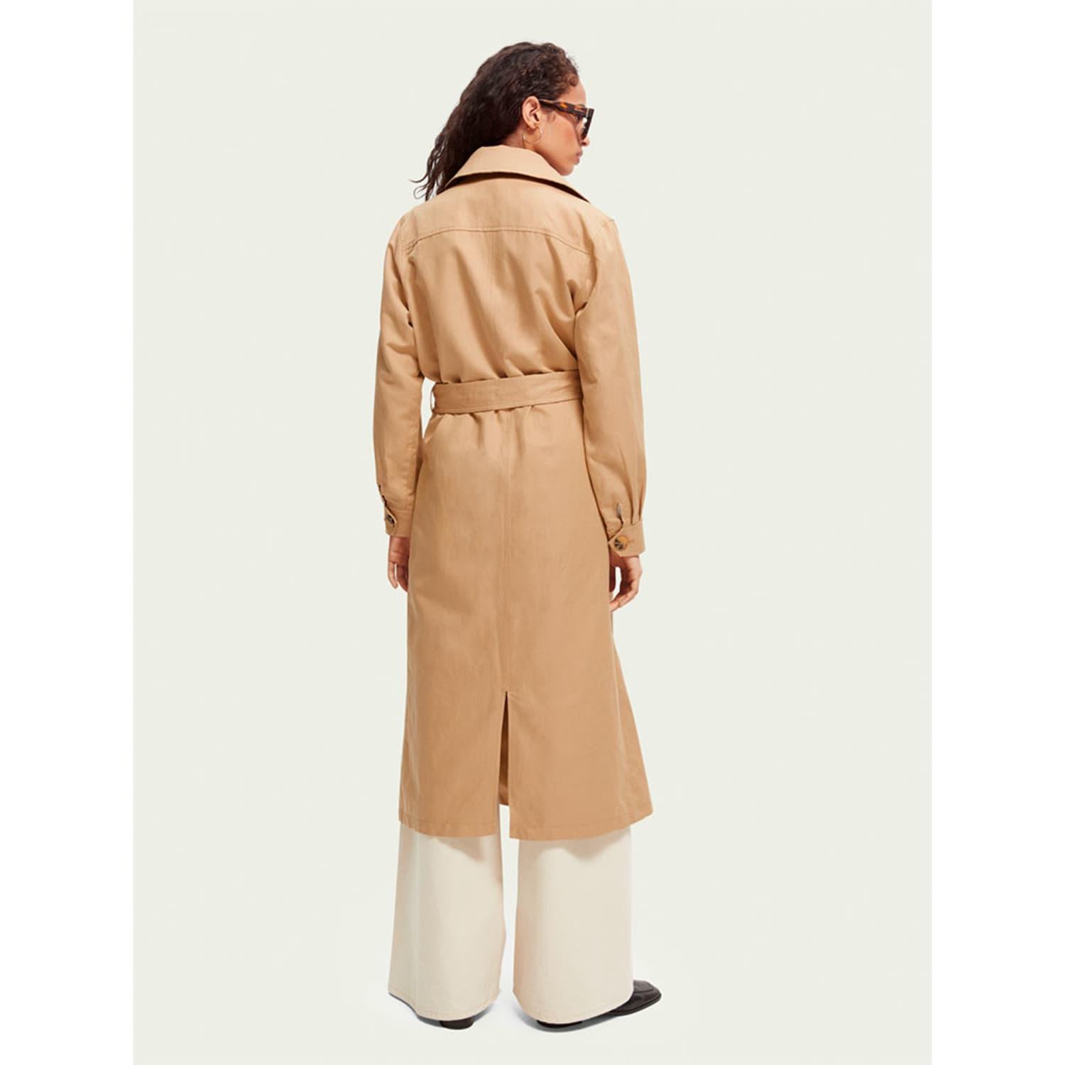 Scotch & Soda Reversible Trench Coat With Belt in Natural | Lyst
