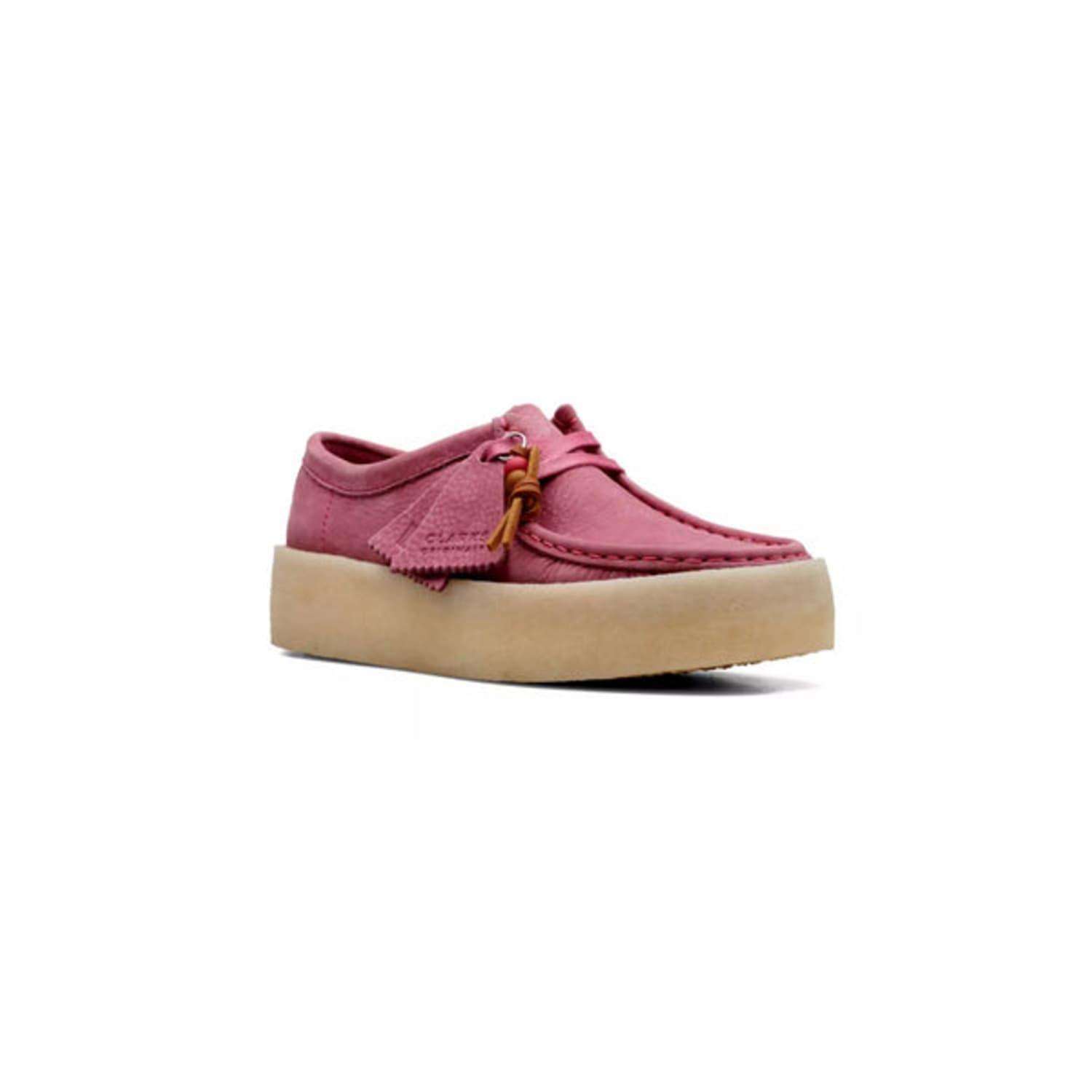 Clarks Shoes Wallabee Cup Pink Nubuck | Lyst