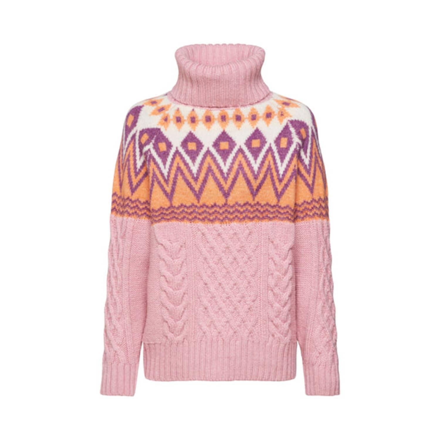 Esprit Jacquard Sweater in Pink | Lyst