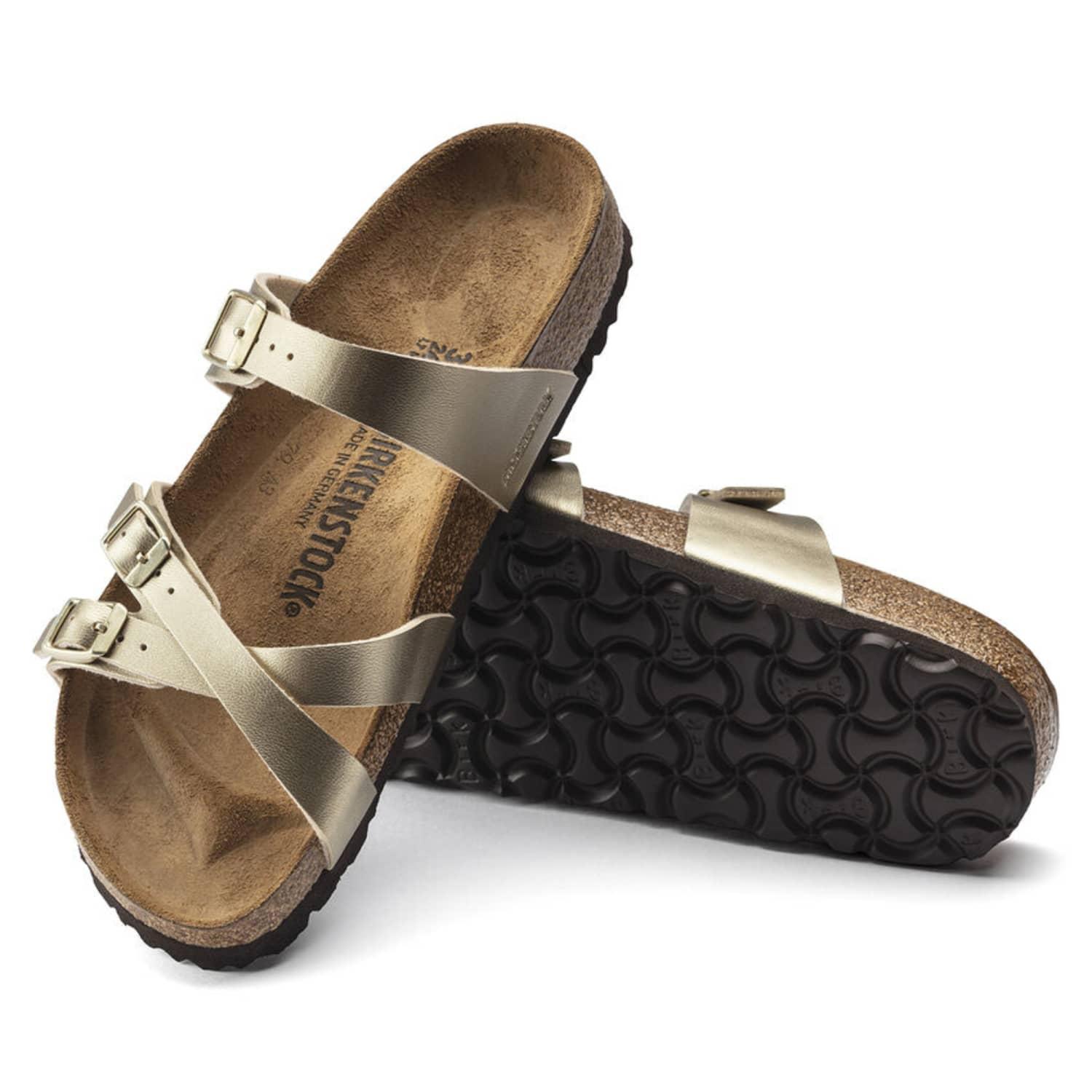 Birkenstock Franca Birko-flor Sandals In Gold 1018882 in Metallic | Lyst