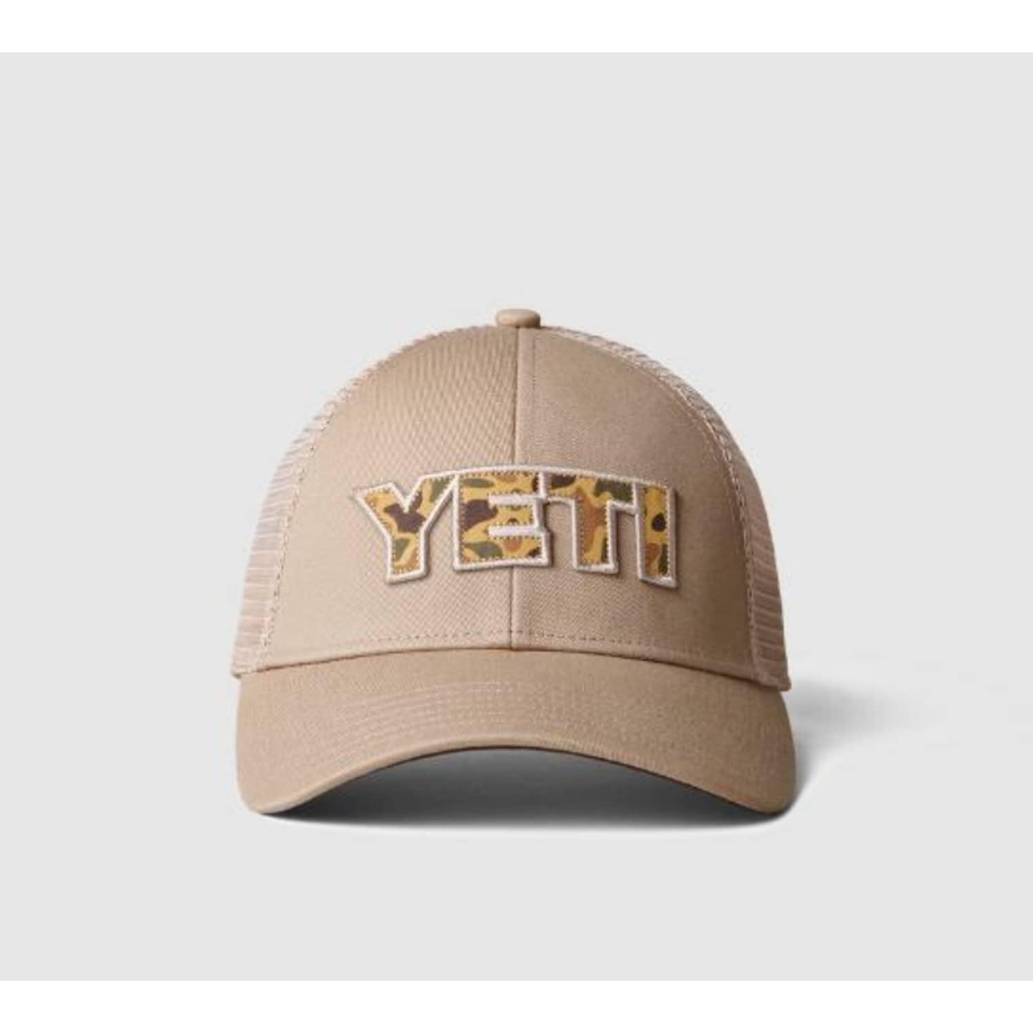 Yeti Camouflage Logo Badge Trucker Cap Khaki in Natural for Men | Lyst