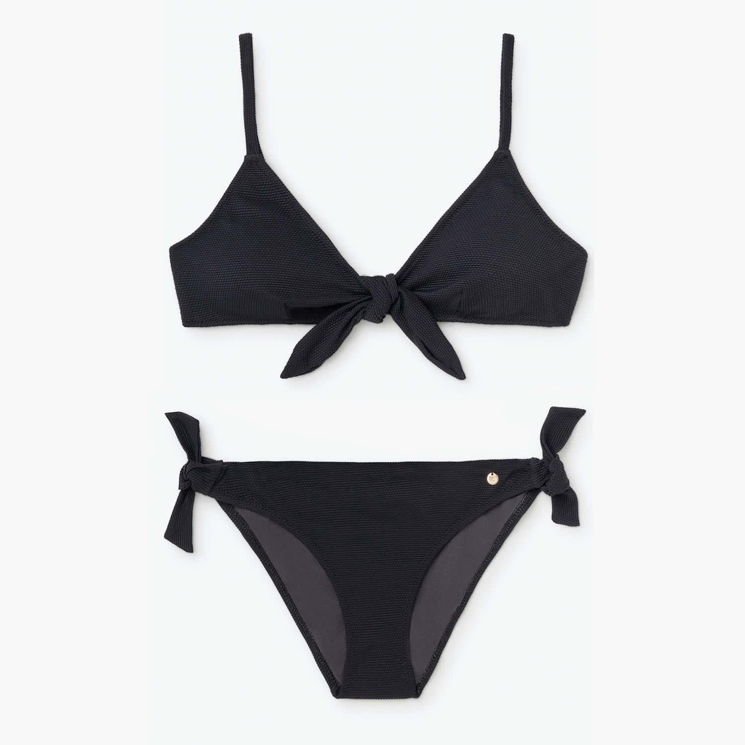 Bohodot Noir Black Piqué Bikini | Lyst
