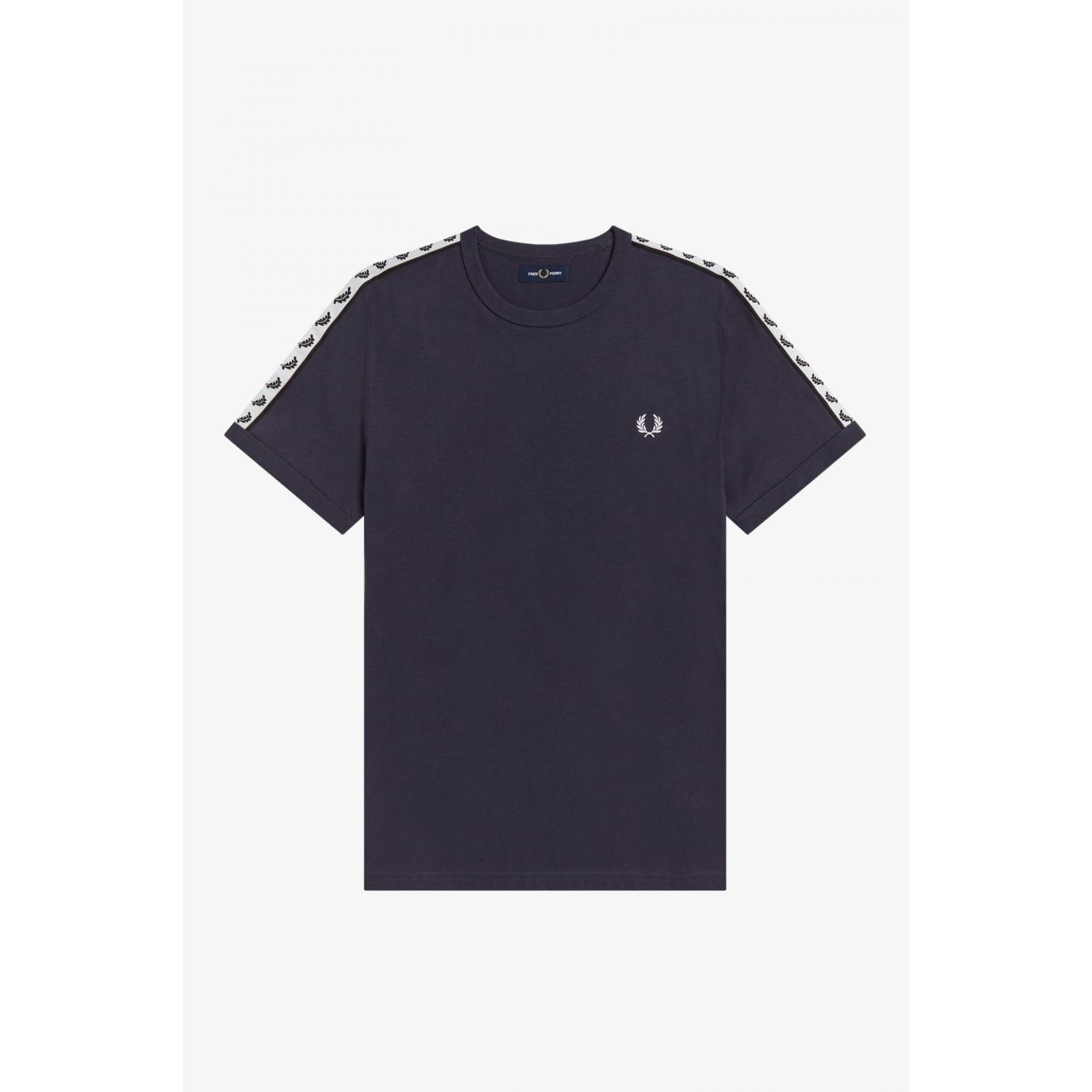 Fred Perry Taped Ringer T-shirt Dark Graphite in Blue | Lyst
