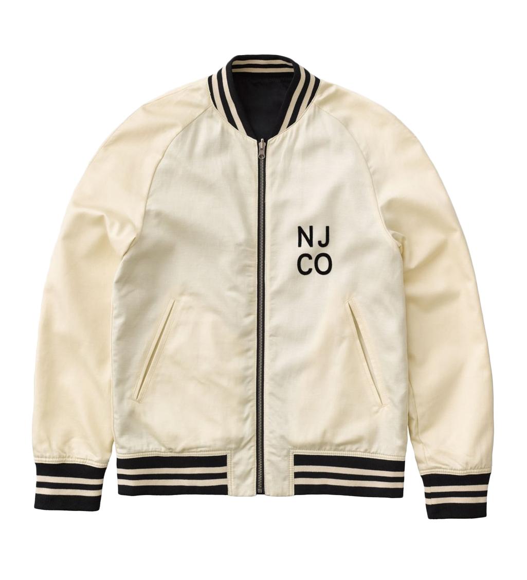off white baseball jacket