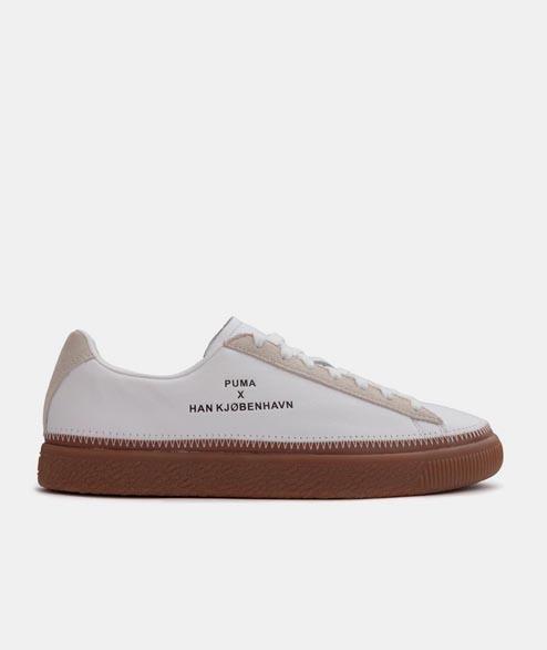 PUMA Wool White Gum Copenhagen Clyde Stitched Sneakers for Men - Lyst