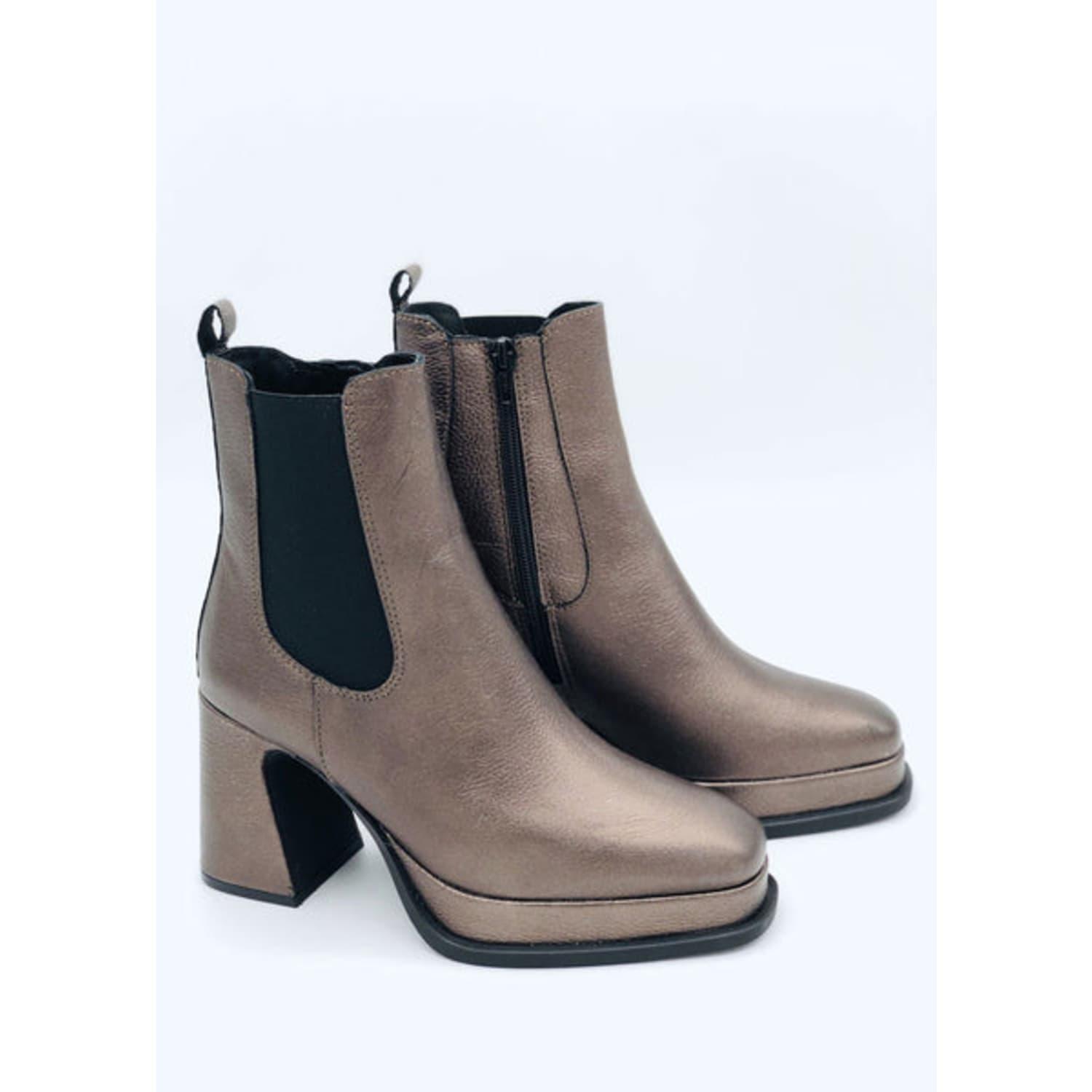 Alpe Platform Ankle Boots in Gray | Lyst