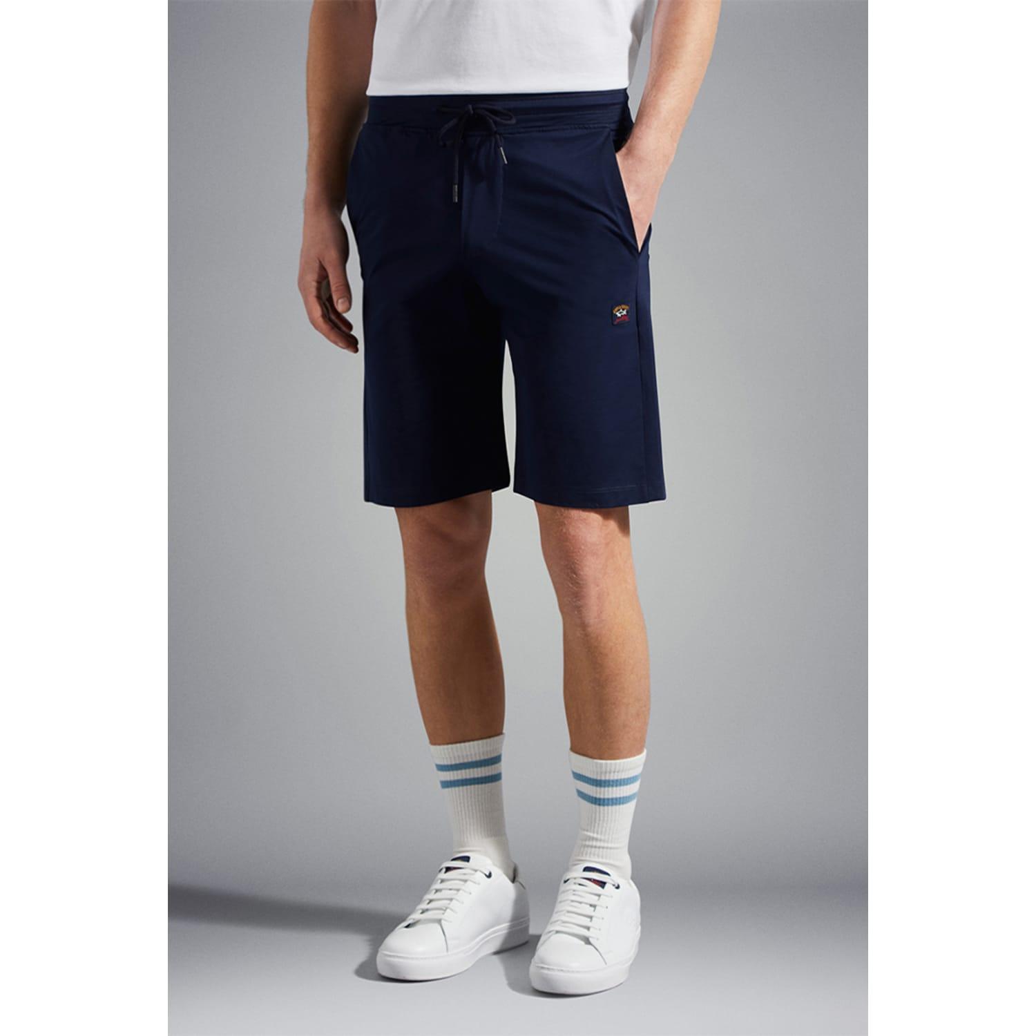 Paul & Shark Organic Cotton Jersey Stretch S Bermuda Shorts With Iconic  Badge in Blue for Men | Lyst