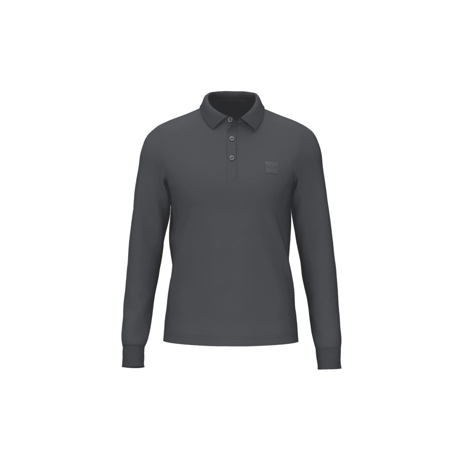 Hugo boss long sleeve polo grey top