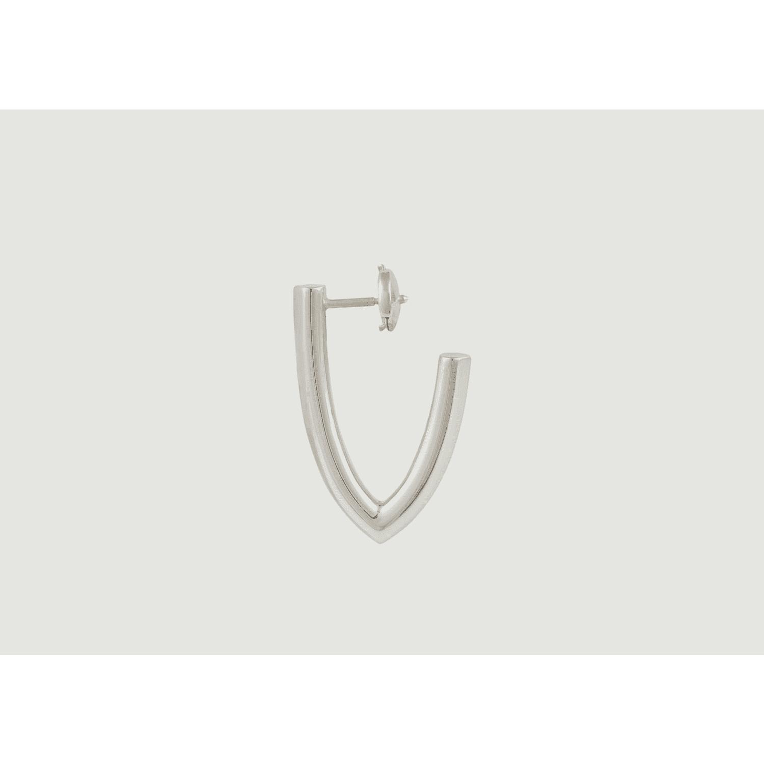 Jade Venturi V Silver Earring in White | Lyst