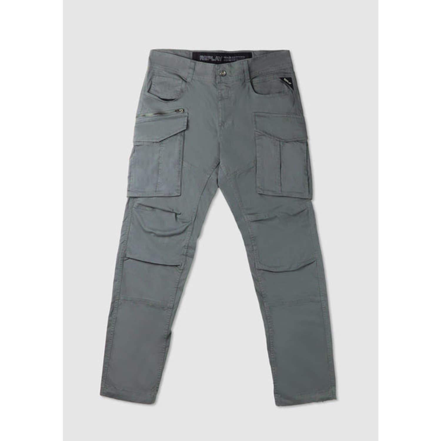 Replay S Joe No Thema Cargo Pants in Gray for Men | Lyst